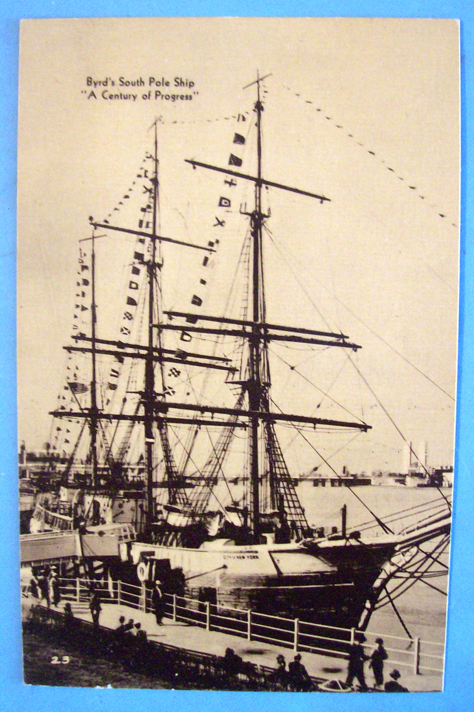 1933 Century of Progress, Byrd's Ship Postcard
