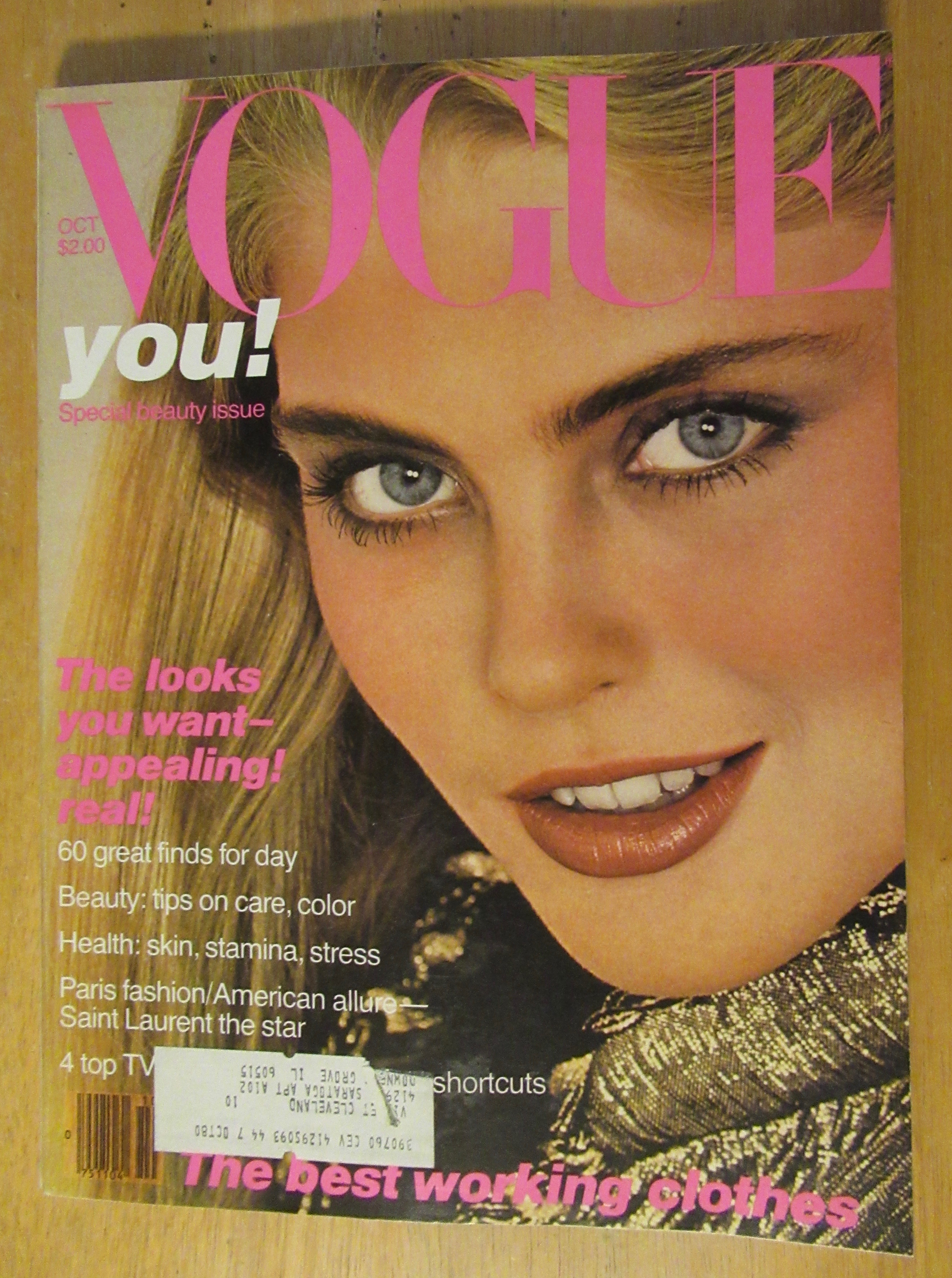 Vogue Magazine October 1979 Kim Alexis