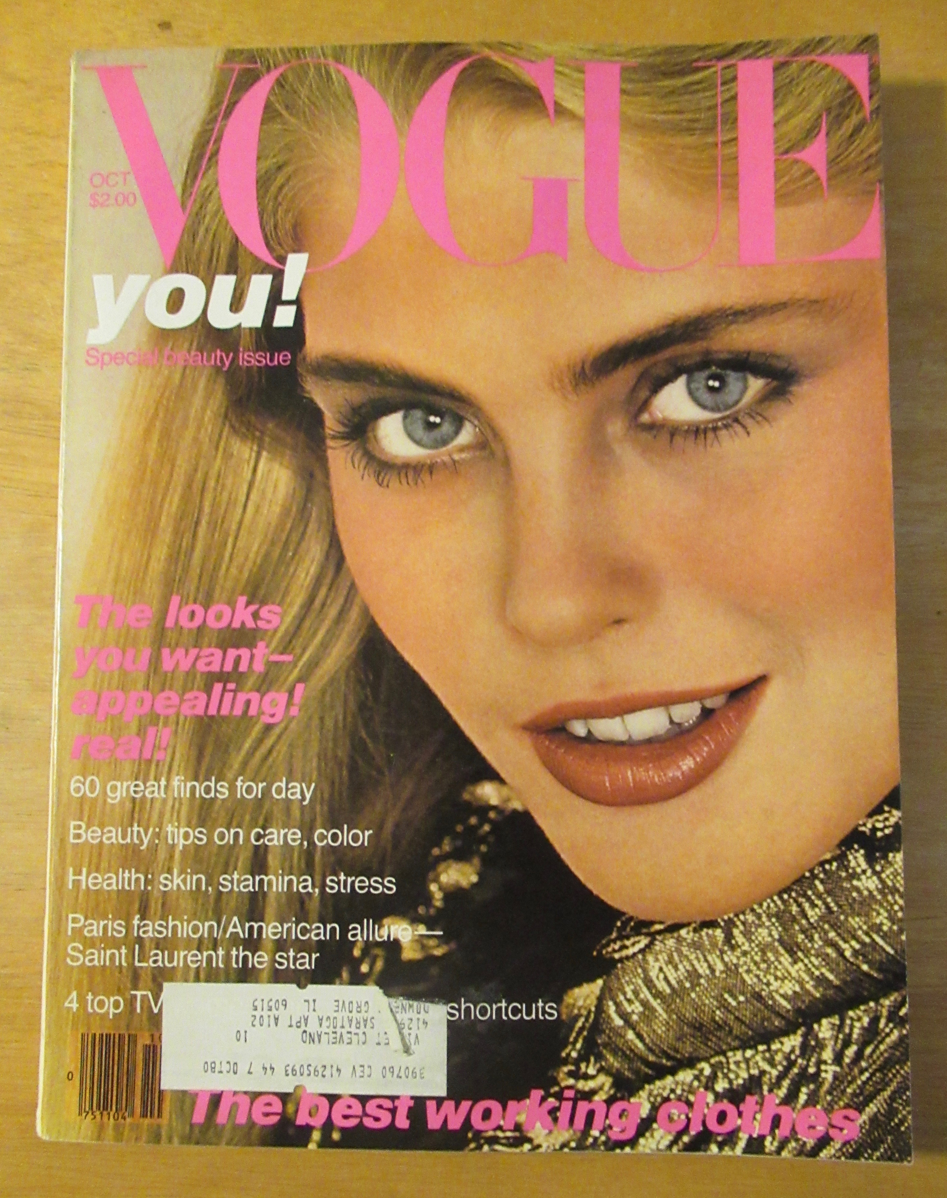 Vogue Magazine October 1979 Kim Alexis