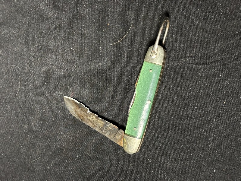 Vintage Girl Scout Multi-Tool Pocket Knife with Green Handles