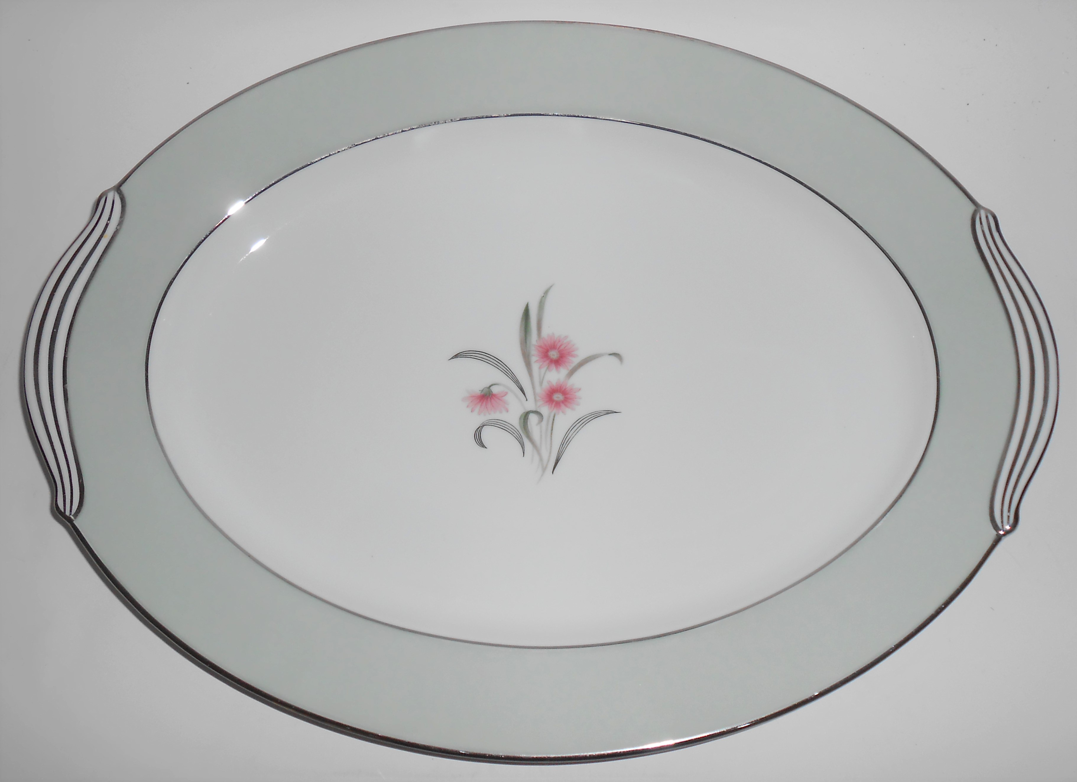 Noritake Porcelain China Regina w/Platinum Lg Platter