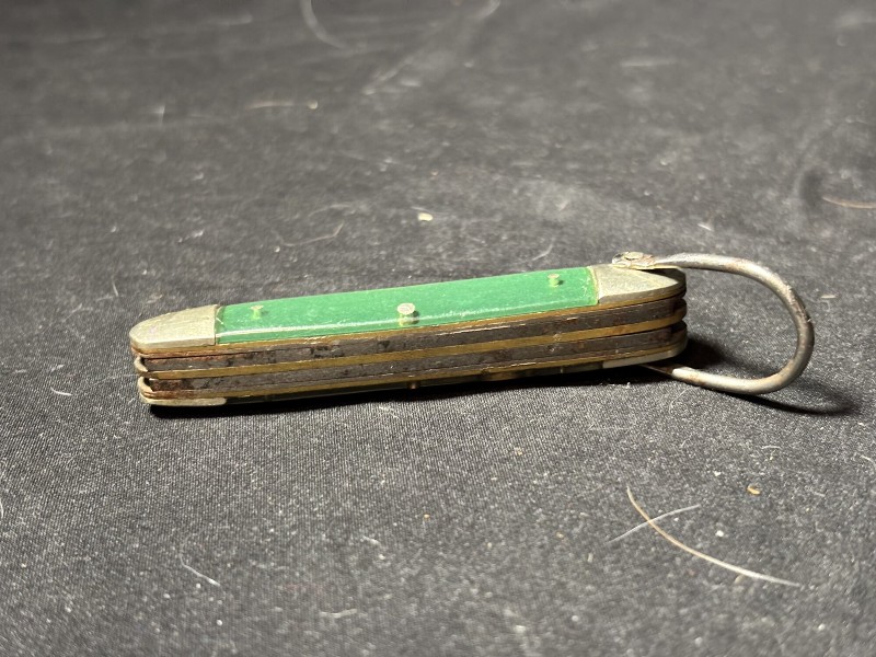 Vintage Girl Scout Multi-Tool Pocket Knife with Green Handles