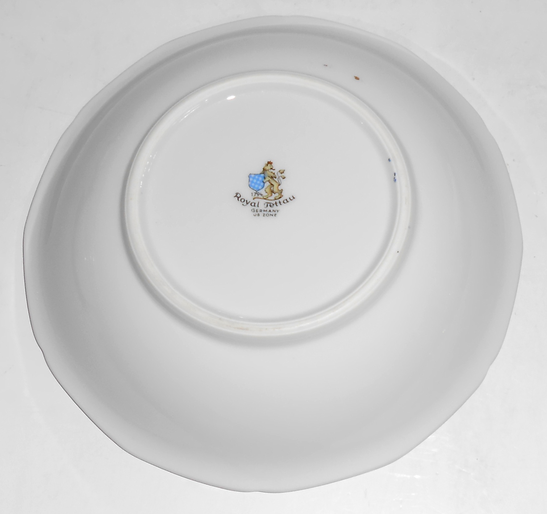 Royal Tettau Porcelain China White Rose Fruit Bowl!