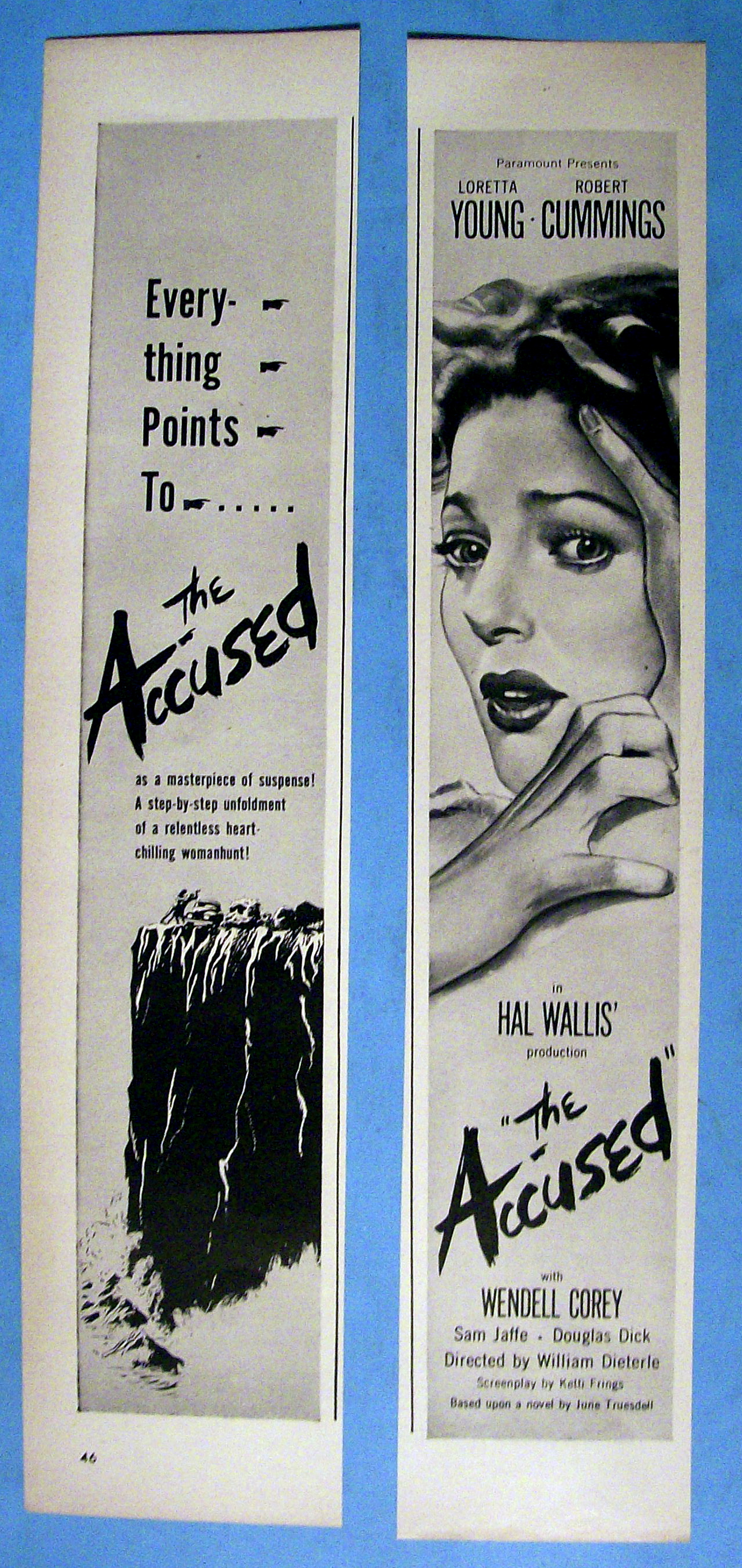 Vintage Ad: 1949 The Accused with Loretta Young