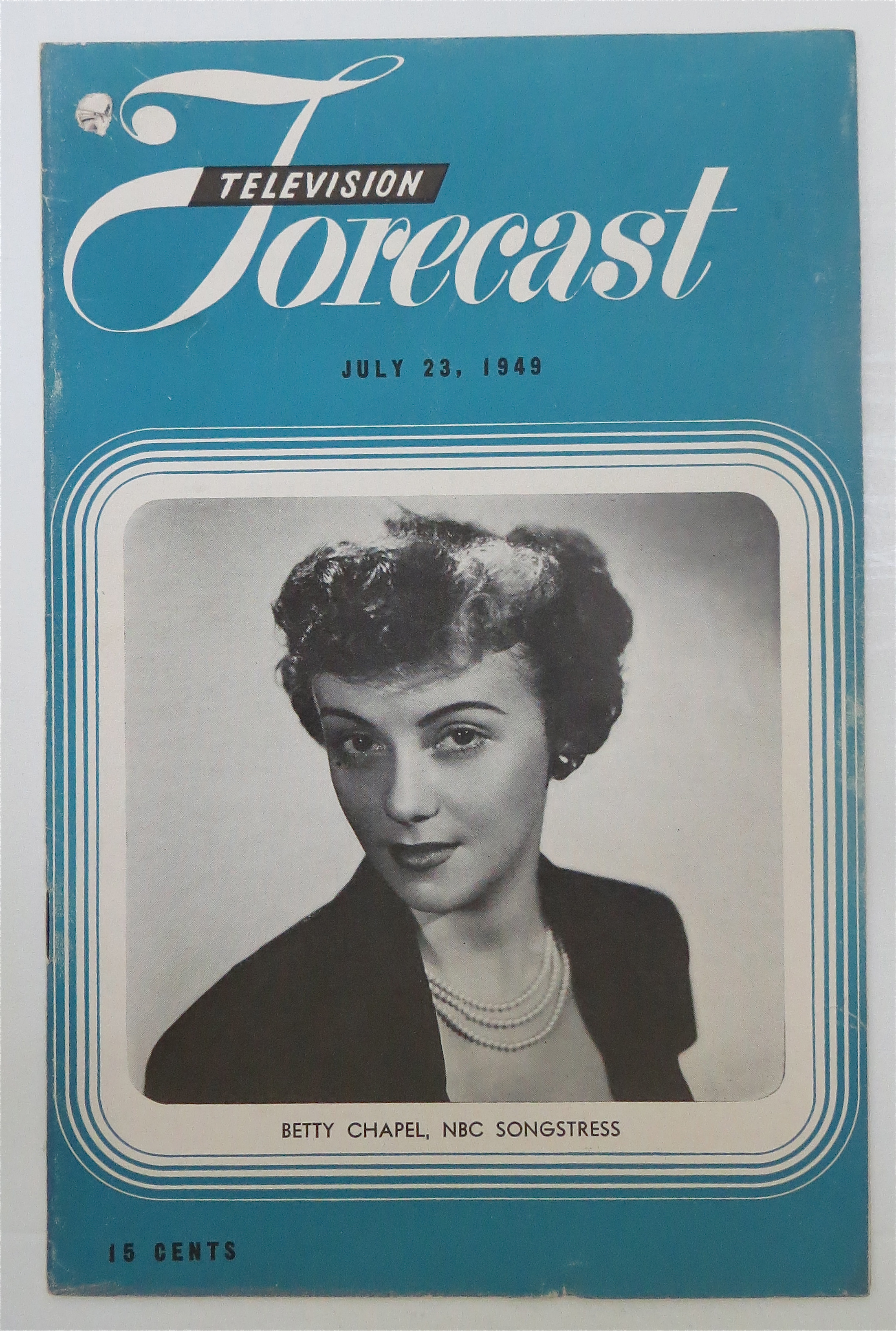 Television Forecast July 23, 1949 Betty Chapel