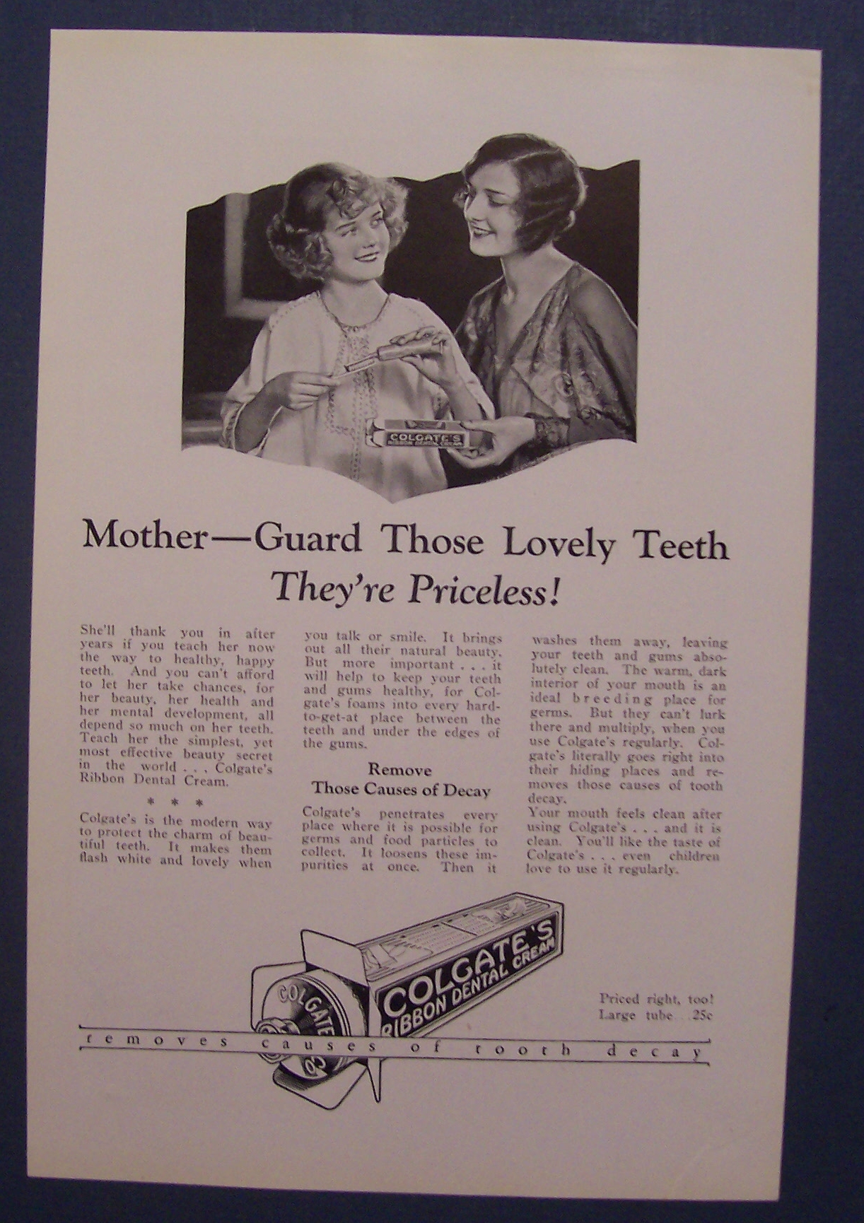 1926 Colgate Ribbon Dental Cream w/2 Women Talking