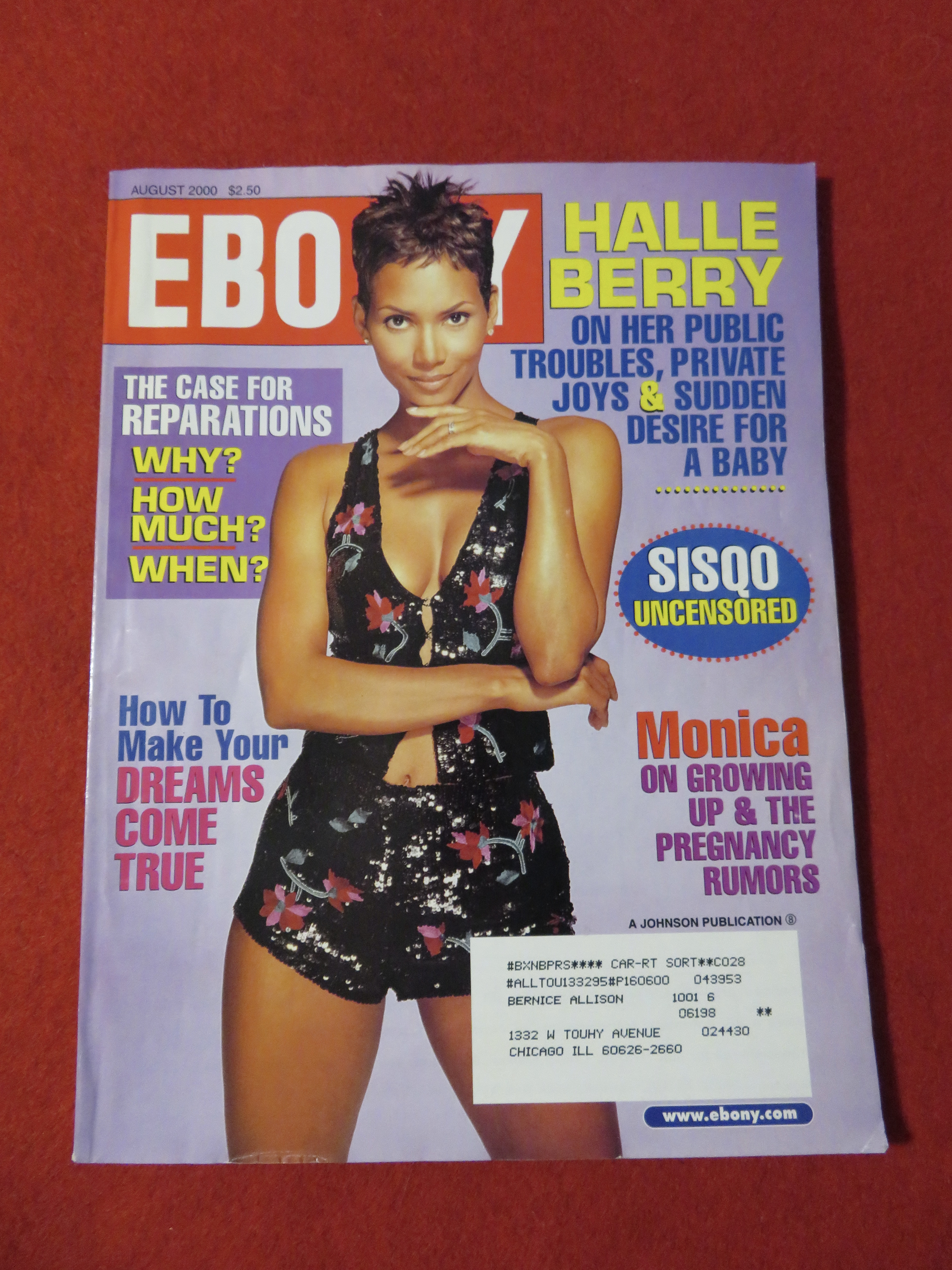 Ebony Magazine August 2000 Halle Berry