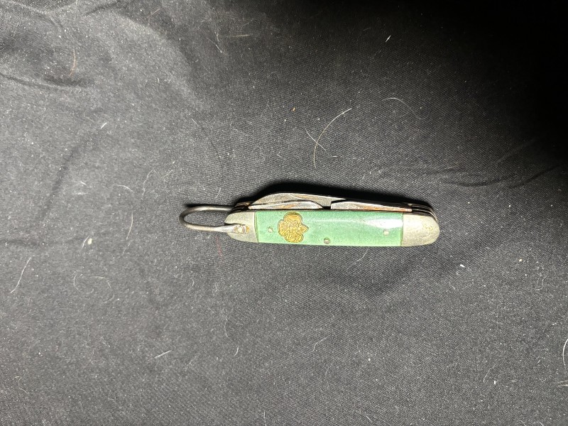 Vintage Girl Scout Multi-Tool Pocket Knife with Green Handles