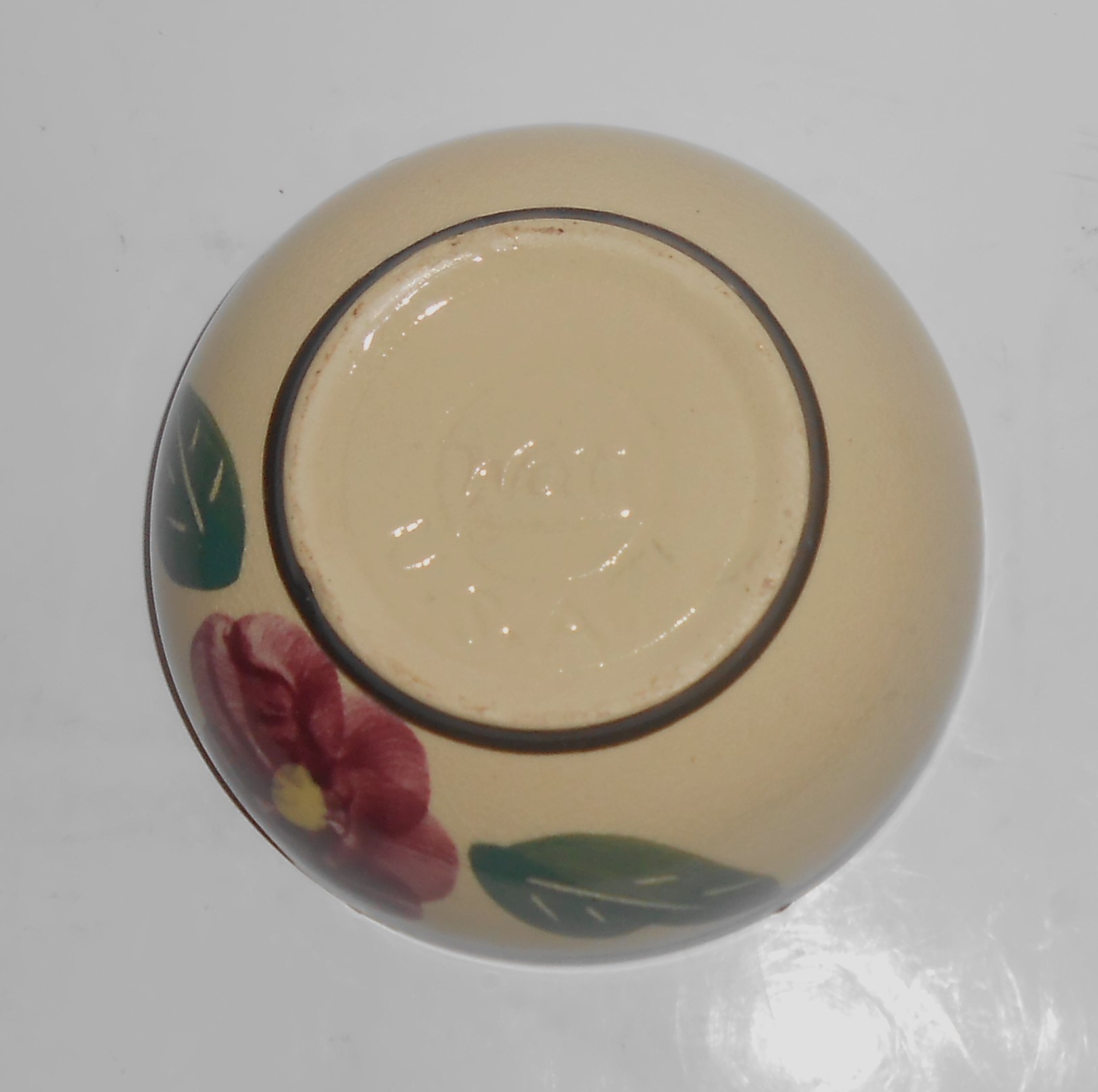VINTAGE Watt Pottery #4 Rio Rose 5'' Bowl