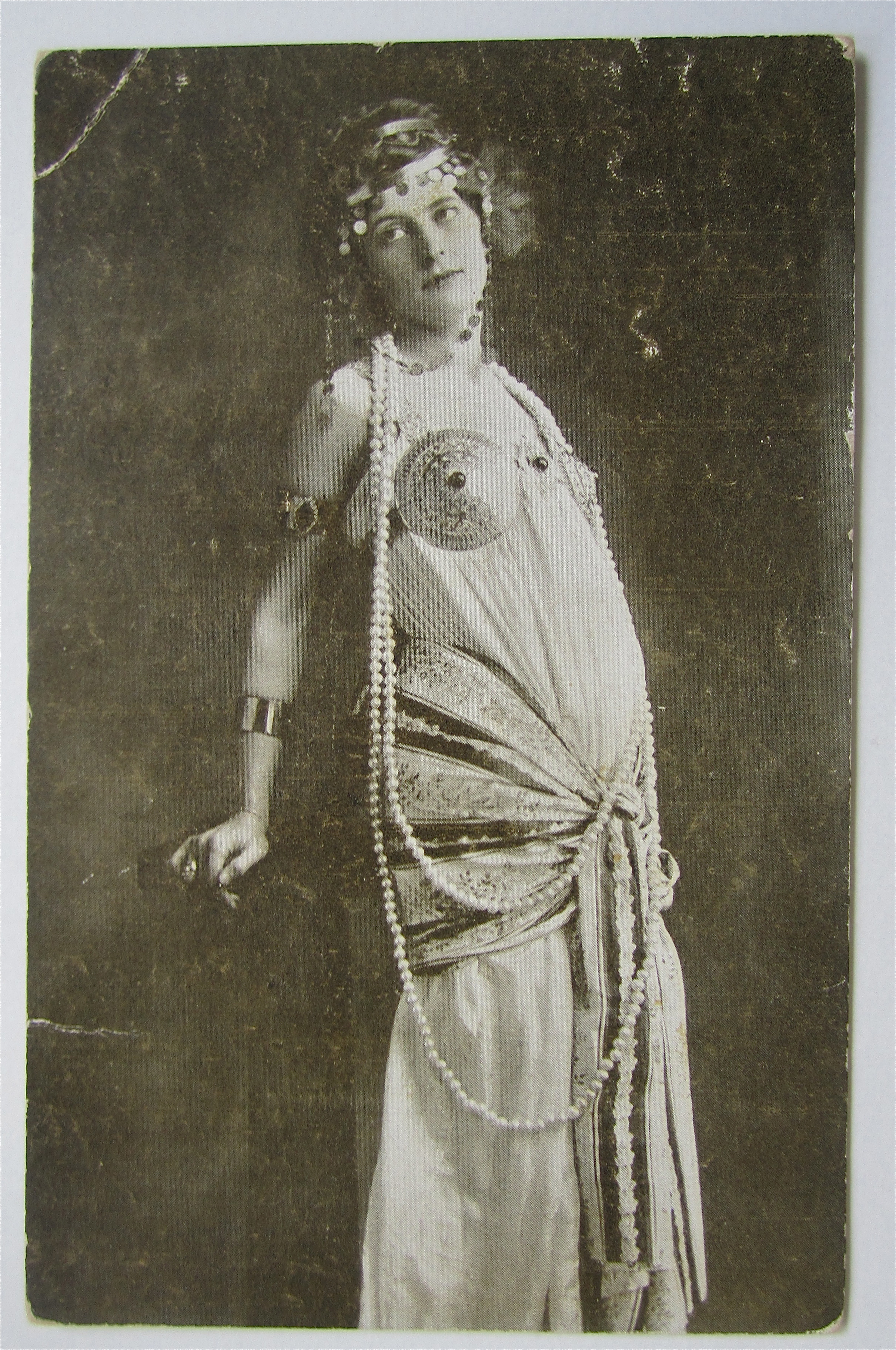 Woman Standing And Posing Postcard