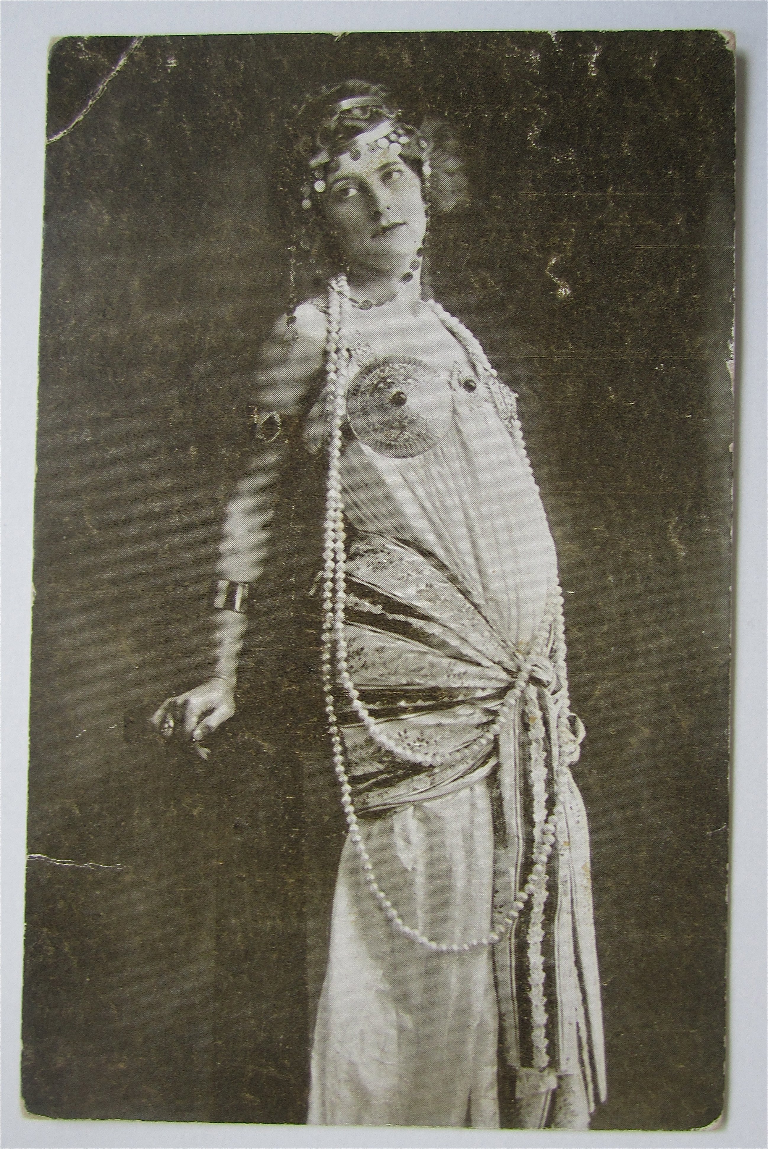 Woman Standing And Posing Postcard