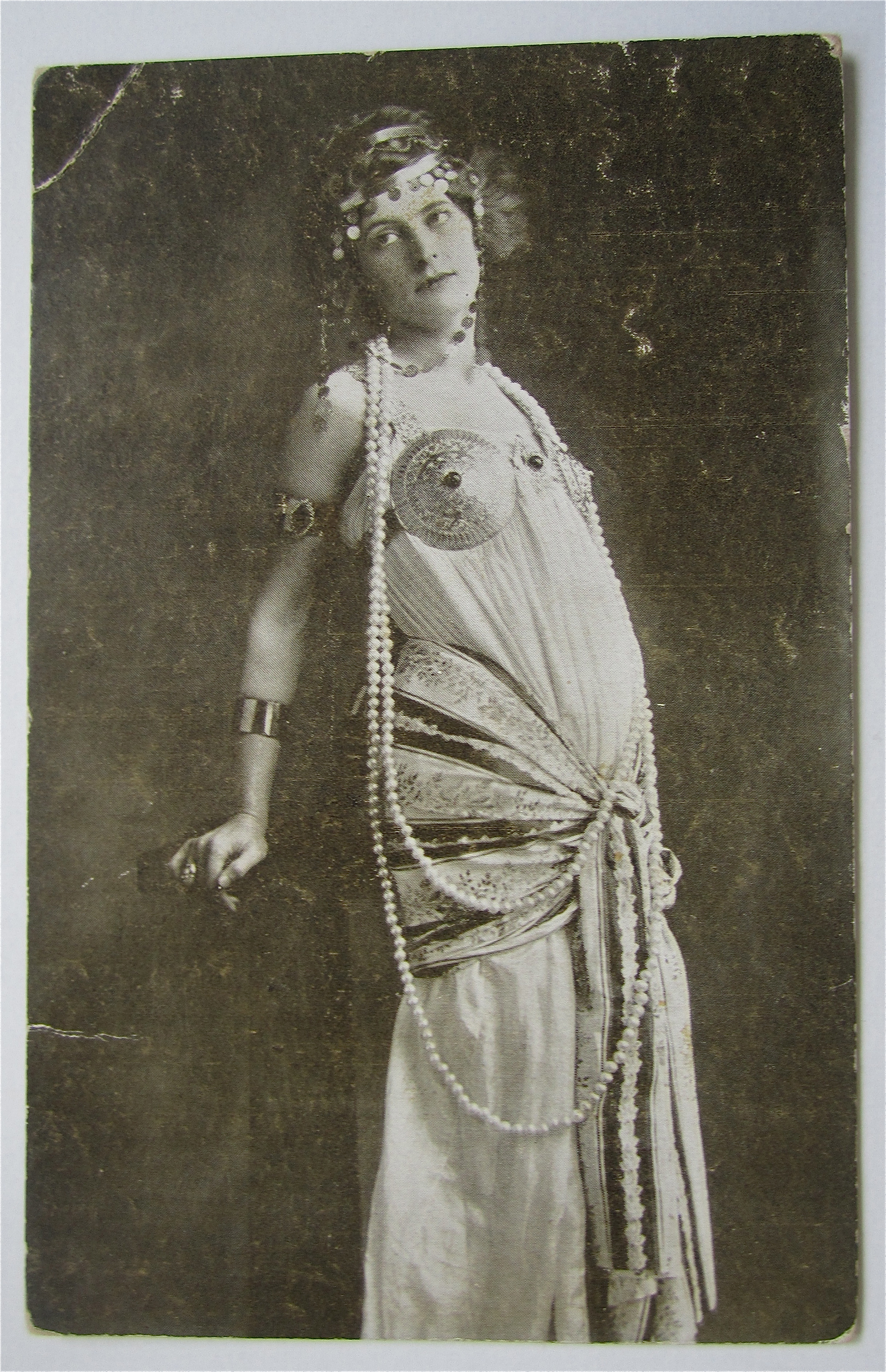 Woman Standing And Posing Postcard