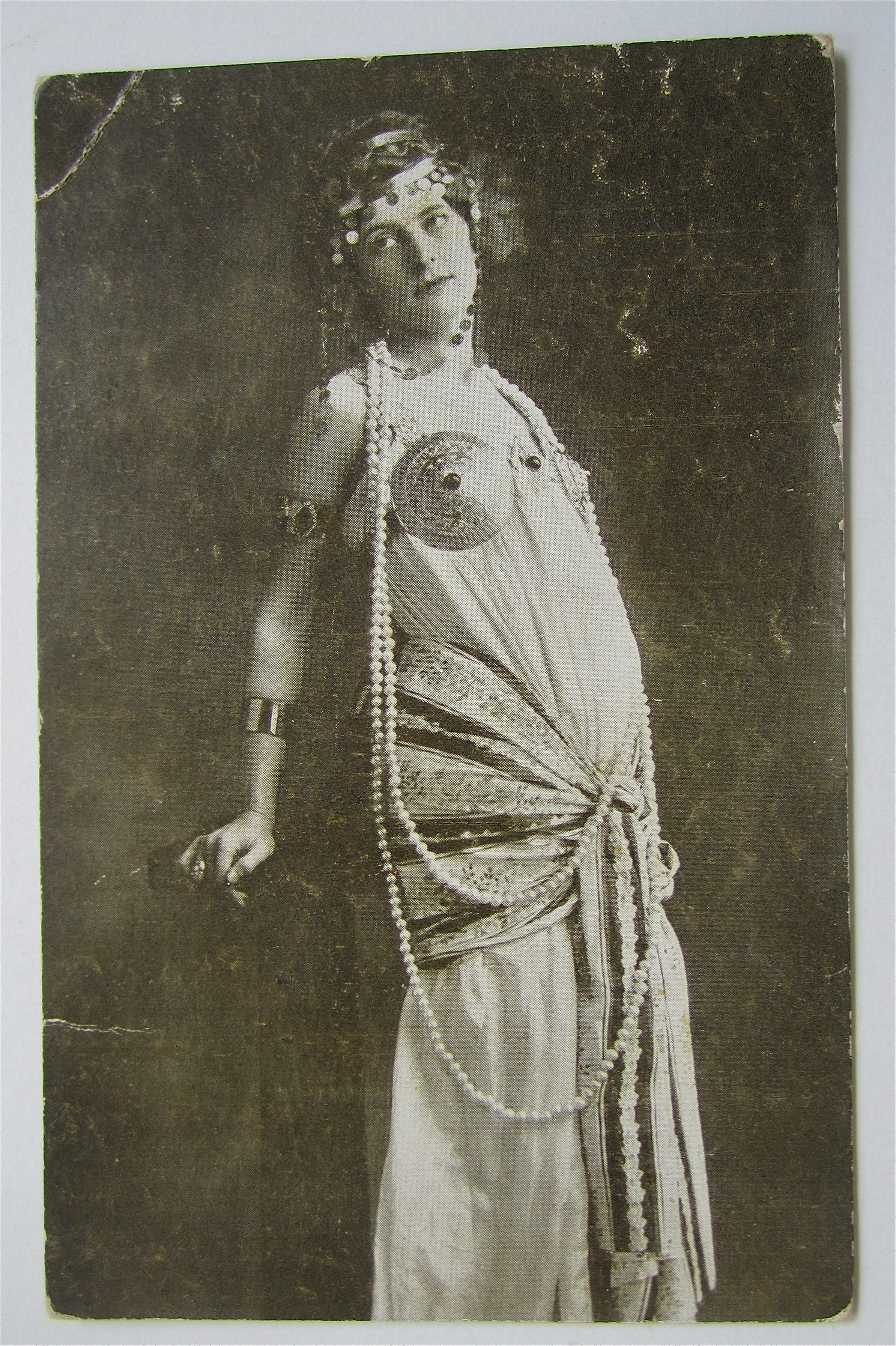 Woman Standing And Posing Postcard