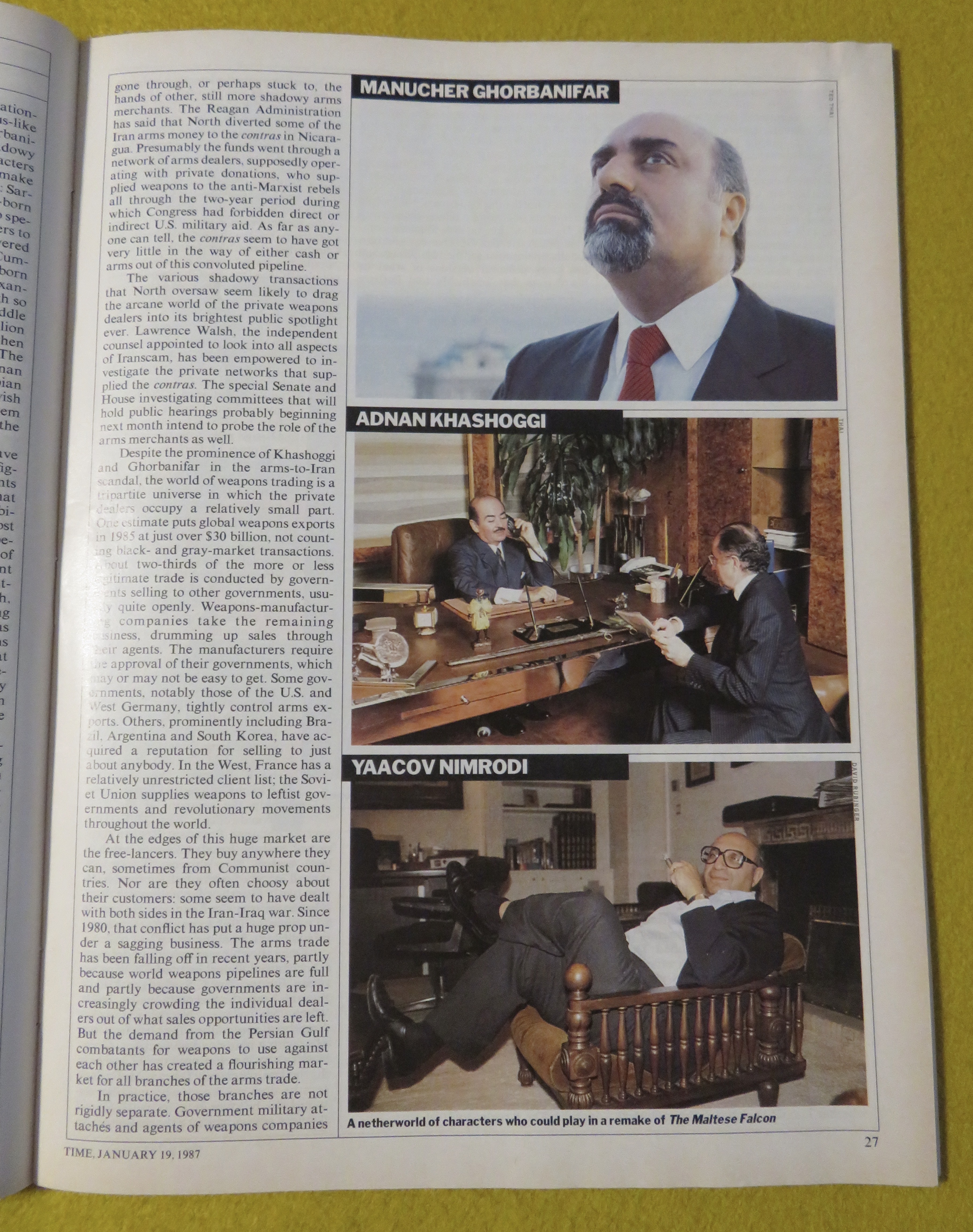 Time Magazine - January 19, 1987 - Adnan Khashoggi
