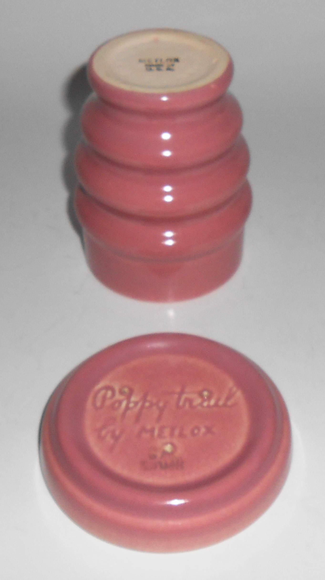 Metlox Pottery Series 200 #236-7 Oz Pink Mug/Coaster