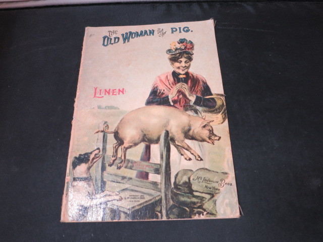 The Old Woman and her Pig Linen Book circa 1903 McLoughlin Bros