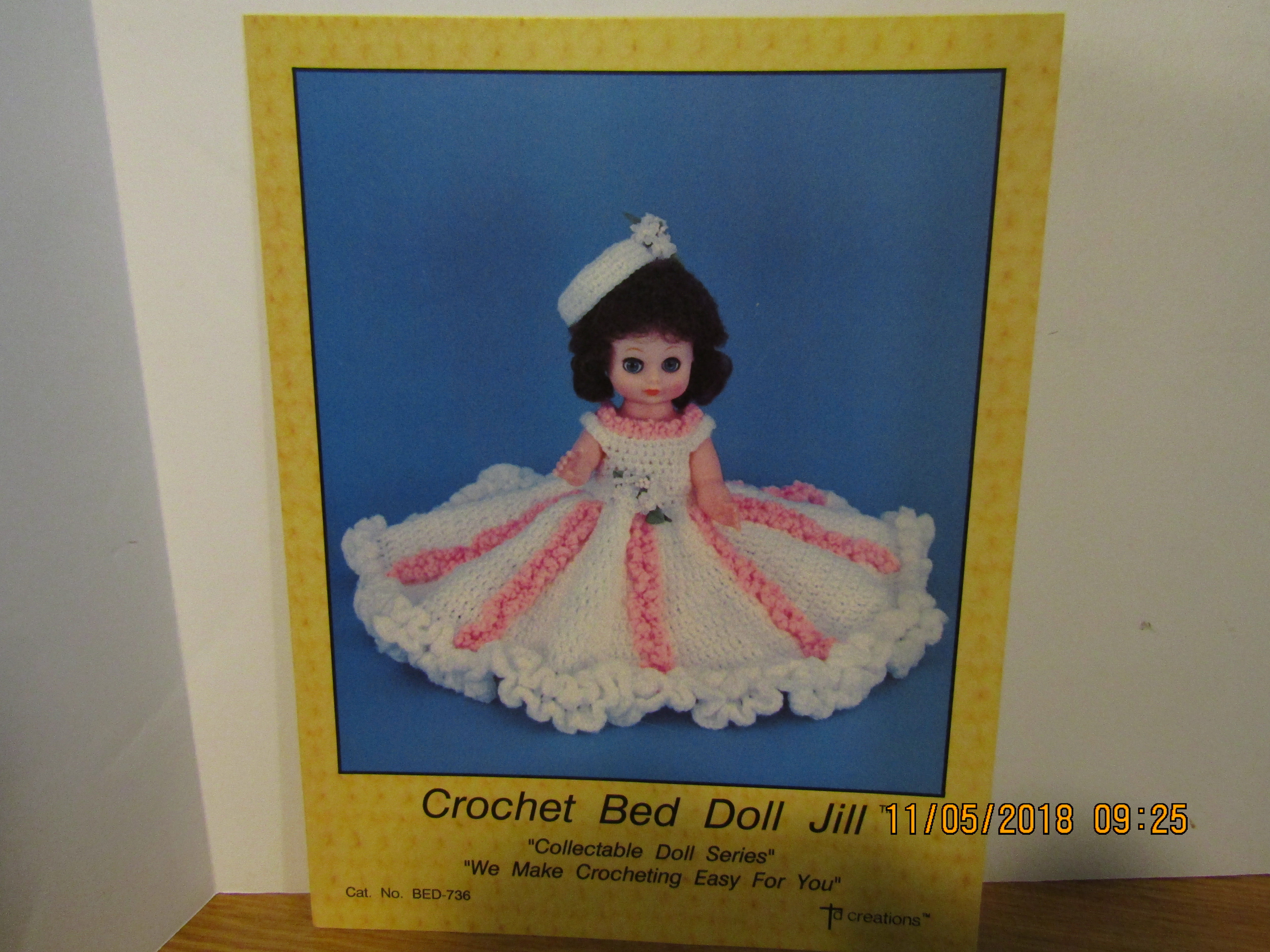 TD Creations Craft Book Crochet Bed Doll Jill #736