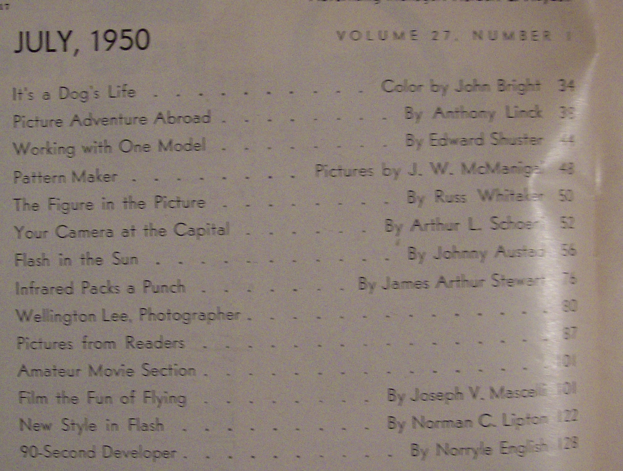 Popular Photography Magazine - July 1950