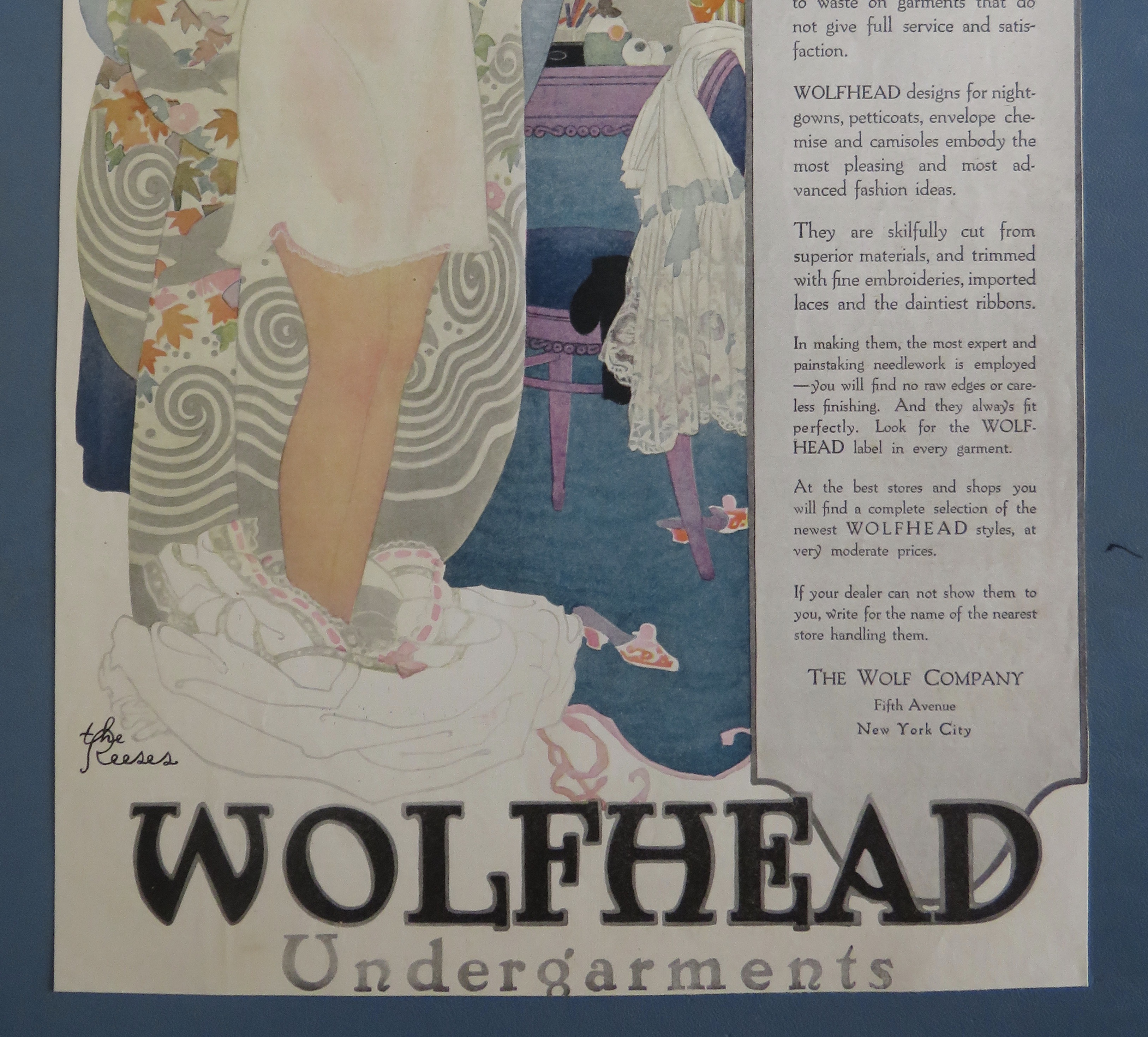 1918 Wolfhead Undergarments with Woman Dressing