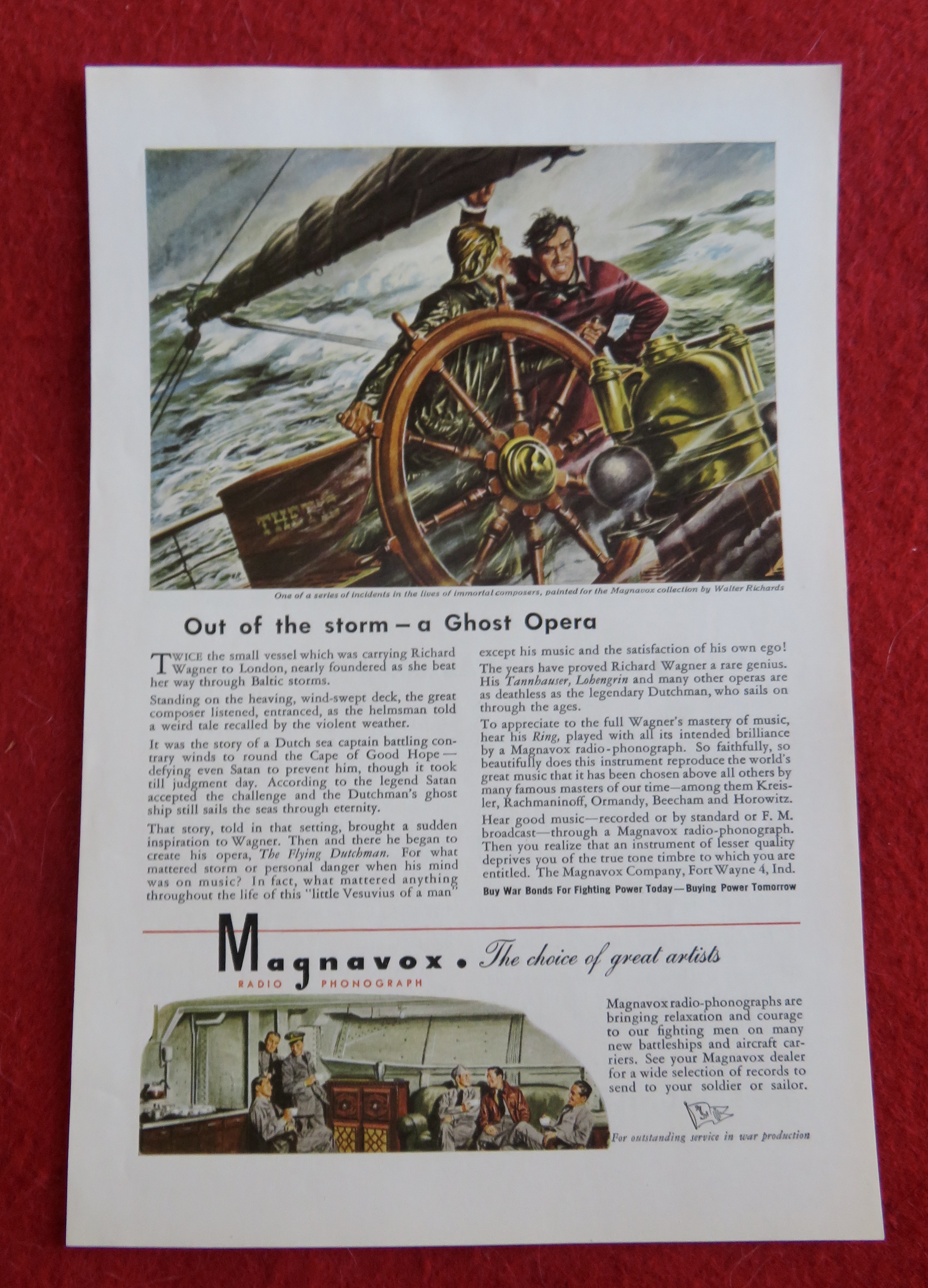 1944 Magnavox Radio Phonograph with A Ghost Opera