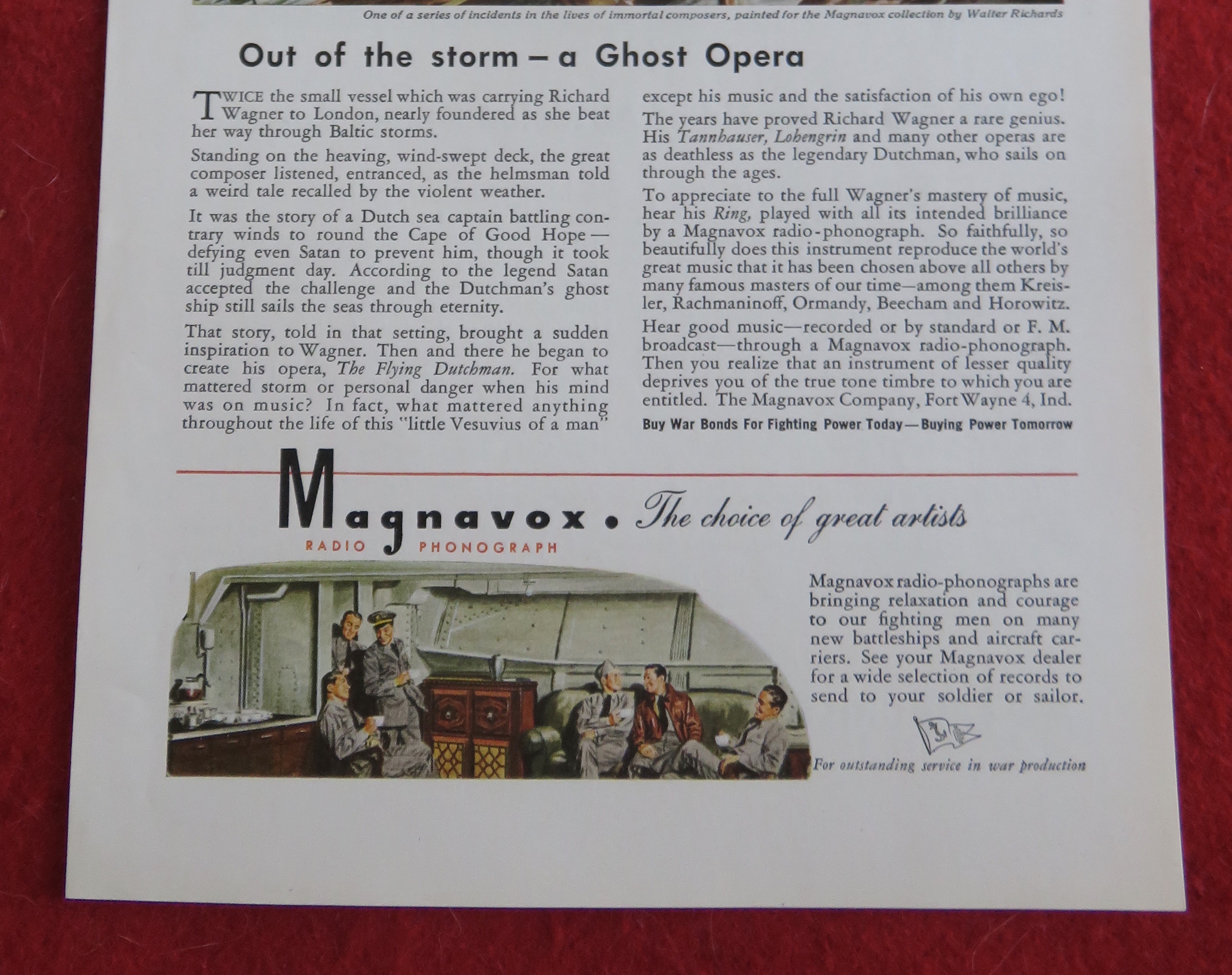 1944 Magnavox Radio Phonograph with A Ghost Opera