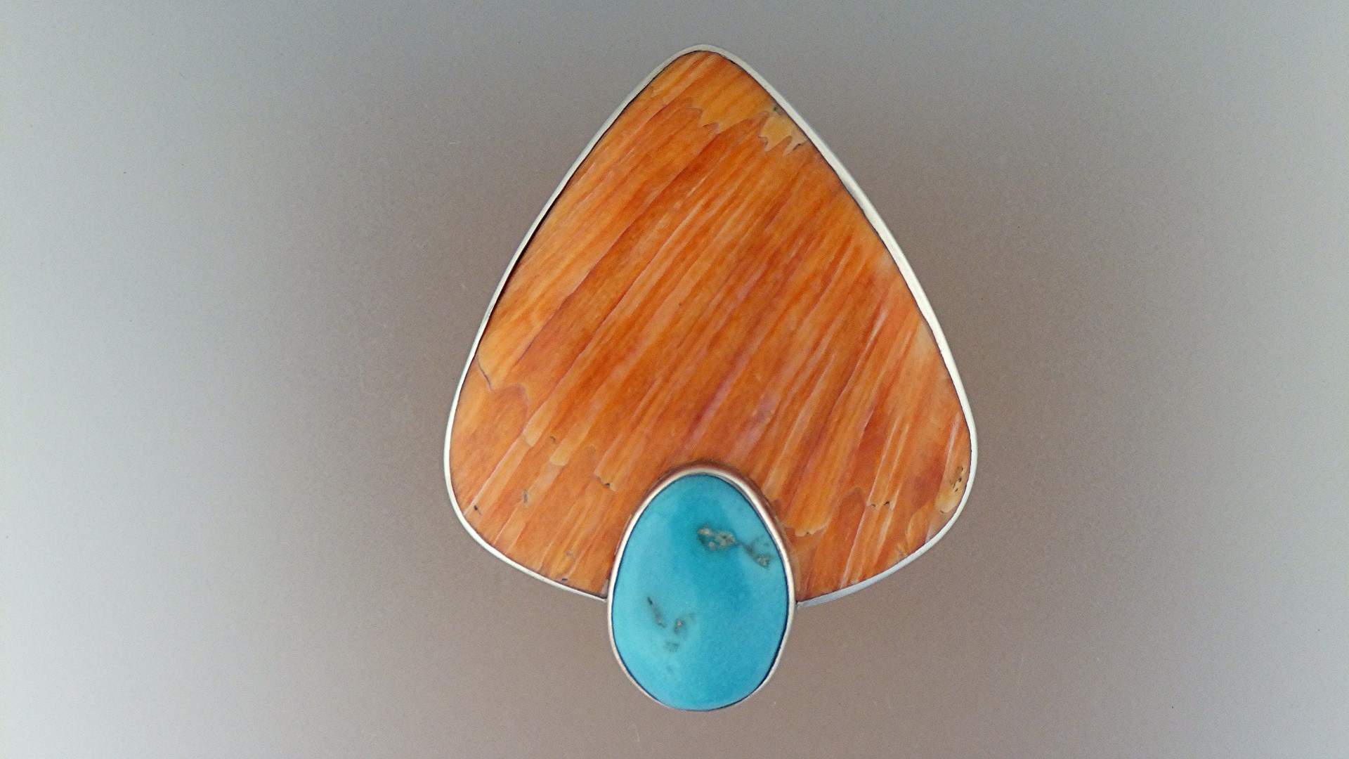 Pendant Sterling Silver Spiny Oyster Turq MARTA HOWEL