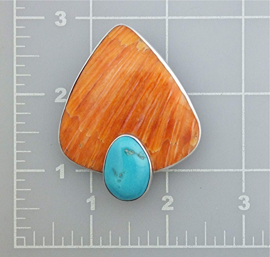 Pendant Sterling Silver Spiny Oyster Turq MARTA HOWEL