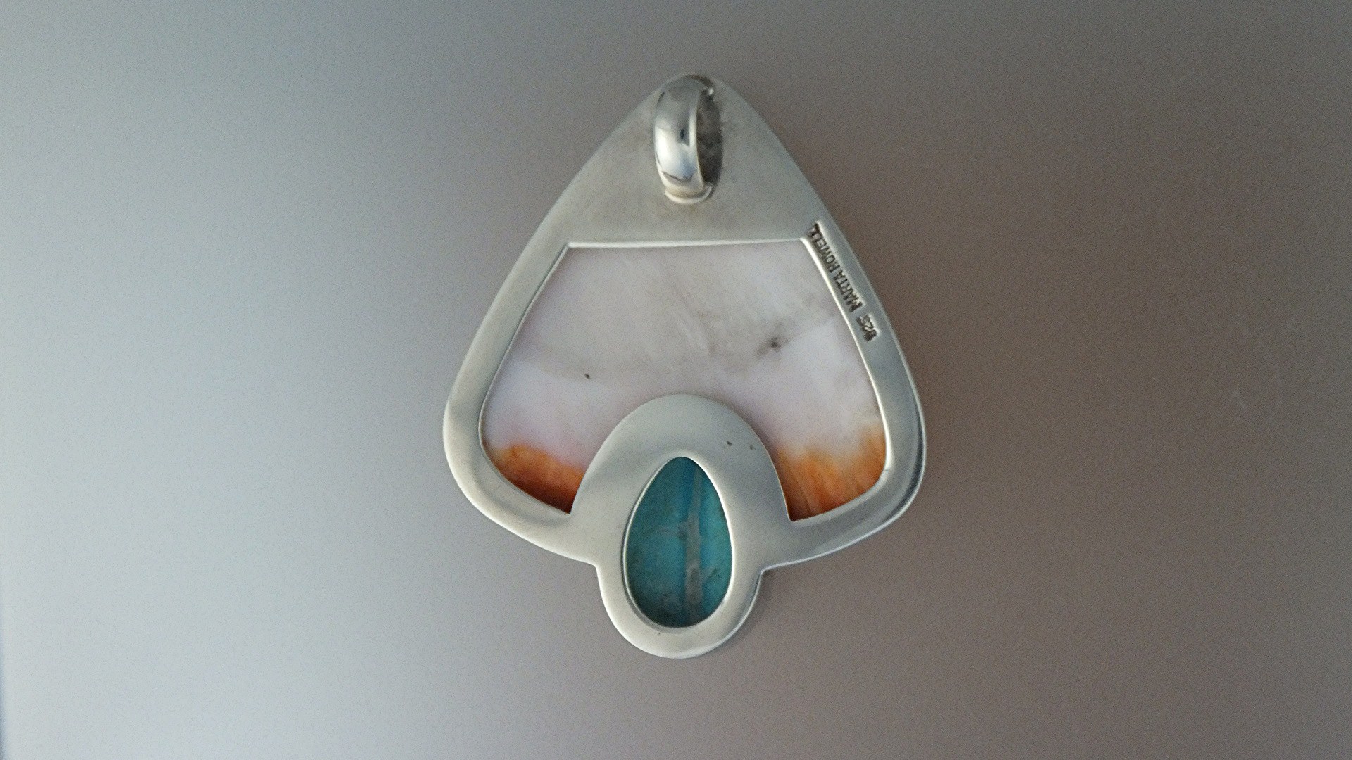 Pendant Sterling Silver Spiny Oyster Turq MARTA HOWEL