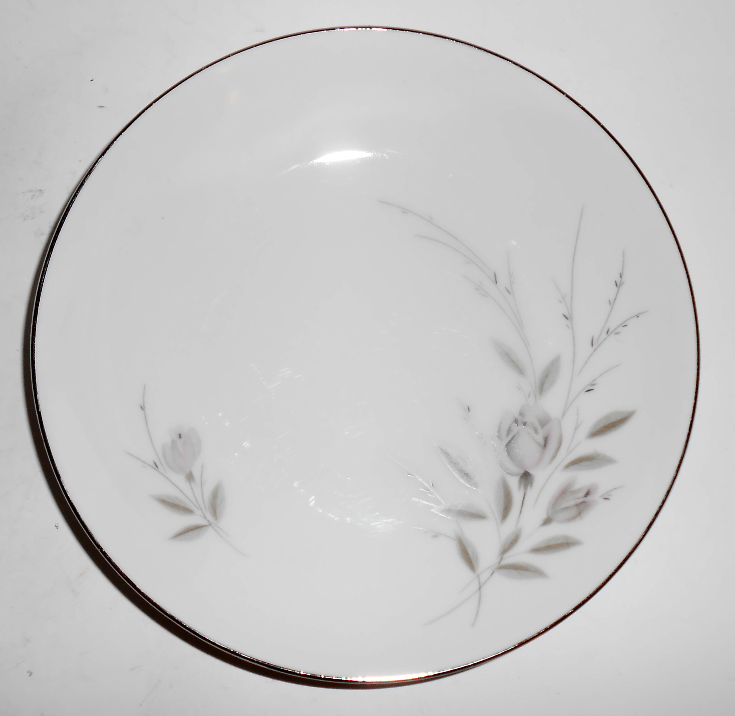 Mikasa Porcelain China Platinum Band My Love Soup Bowl