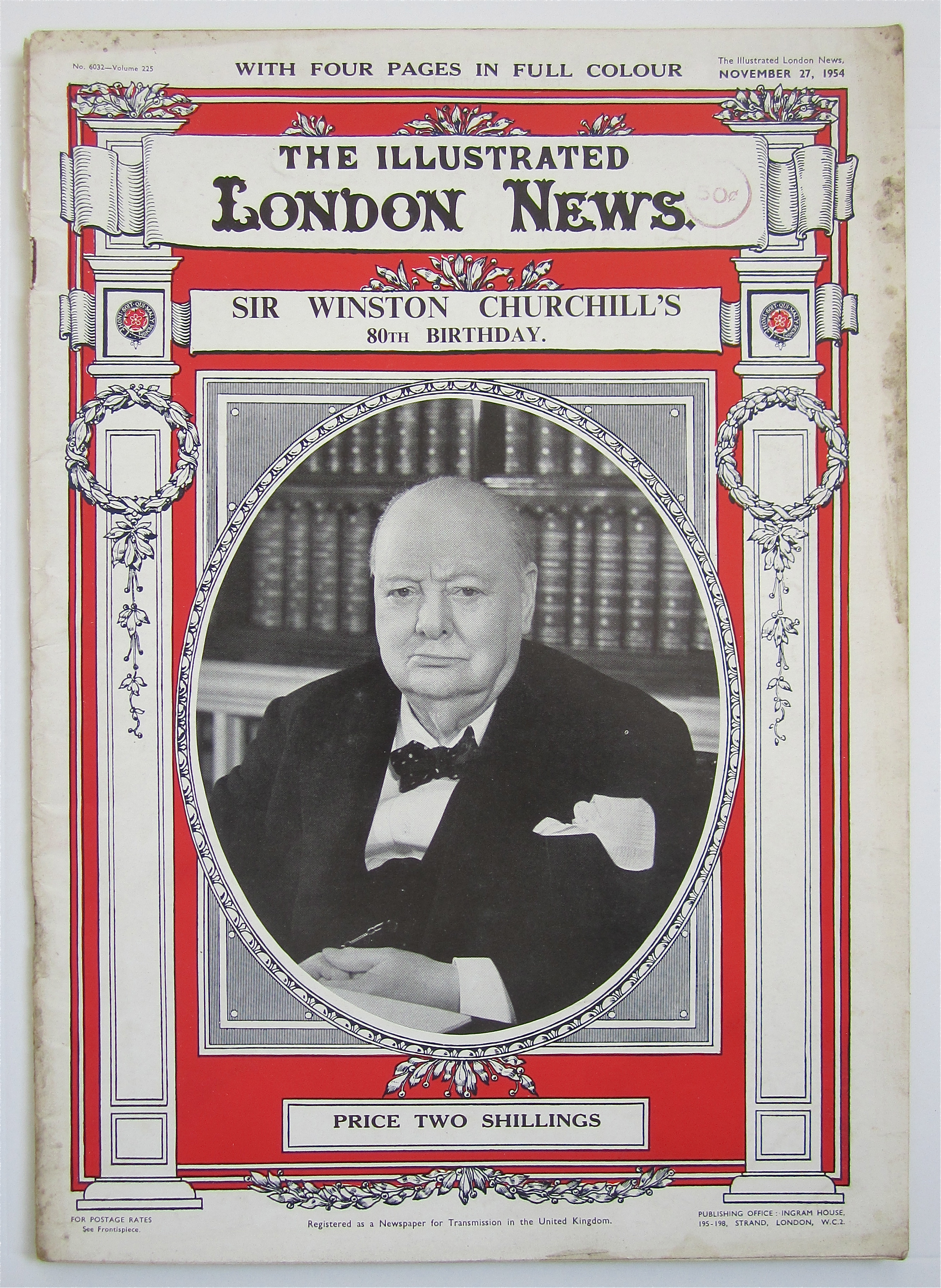 London News Magazine November 27, 1954 Churchill's 80th