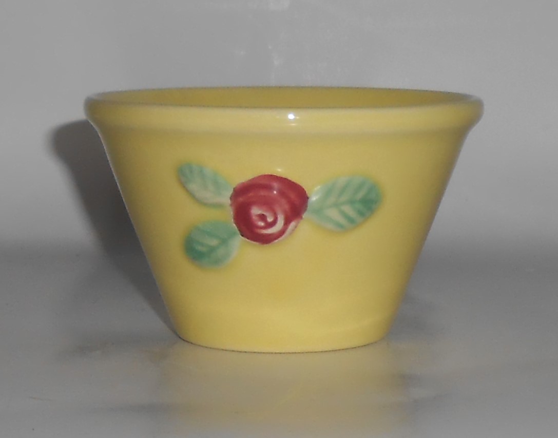 VINTAGE Coors Pottery Rosebud Early Yellow Custard Cup