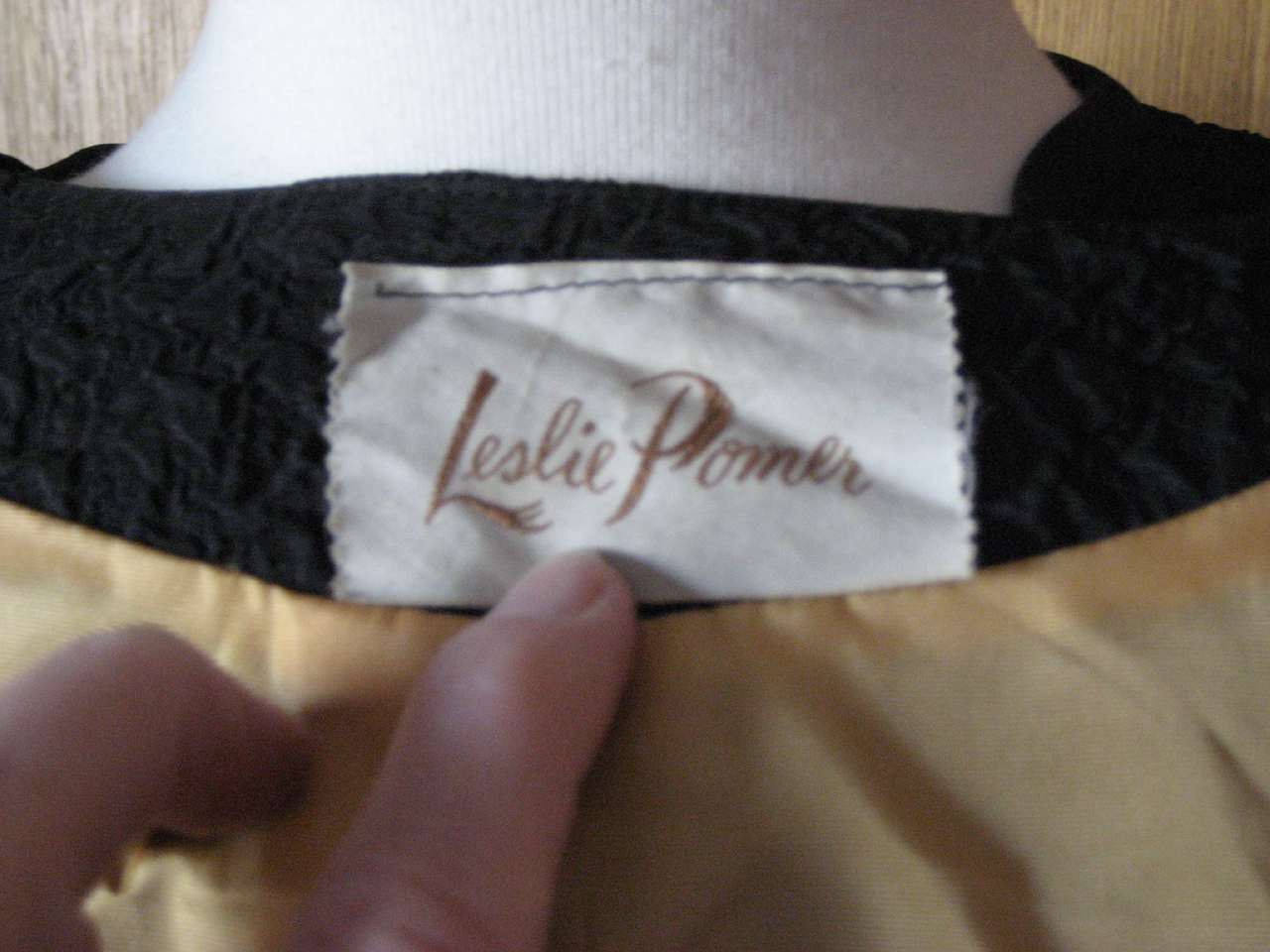 Leslie Pomer Black Suit Dress