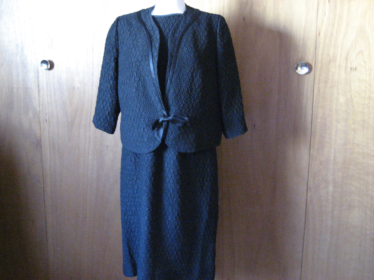 Leslie Pomer Black Suit Dress