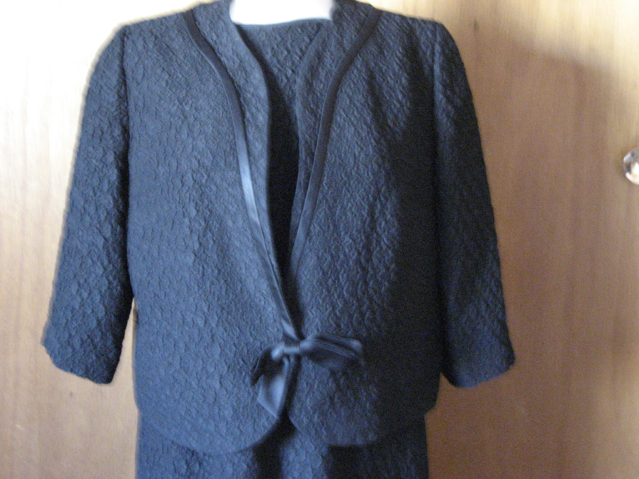 Leslie Pomer Black Suit Dress