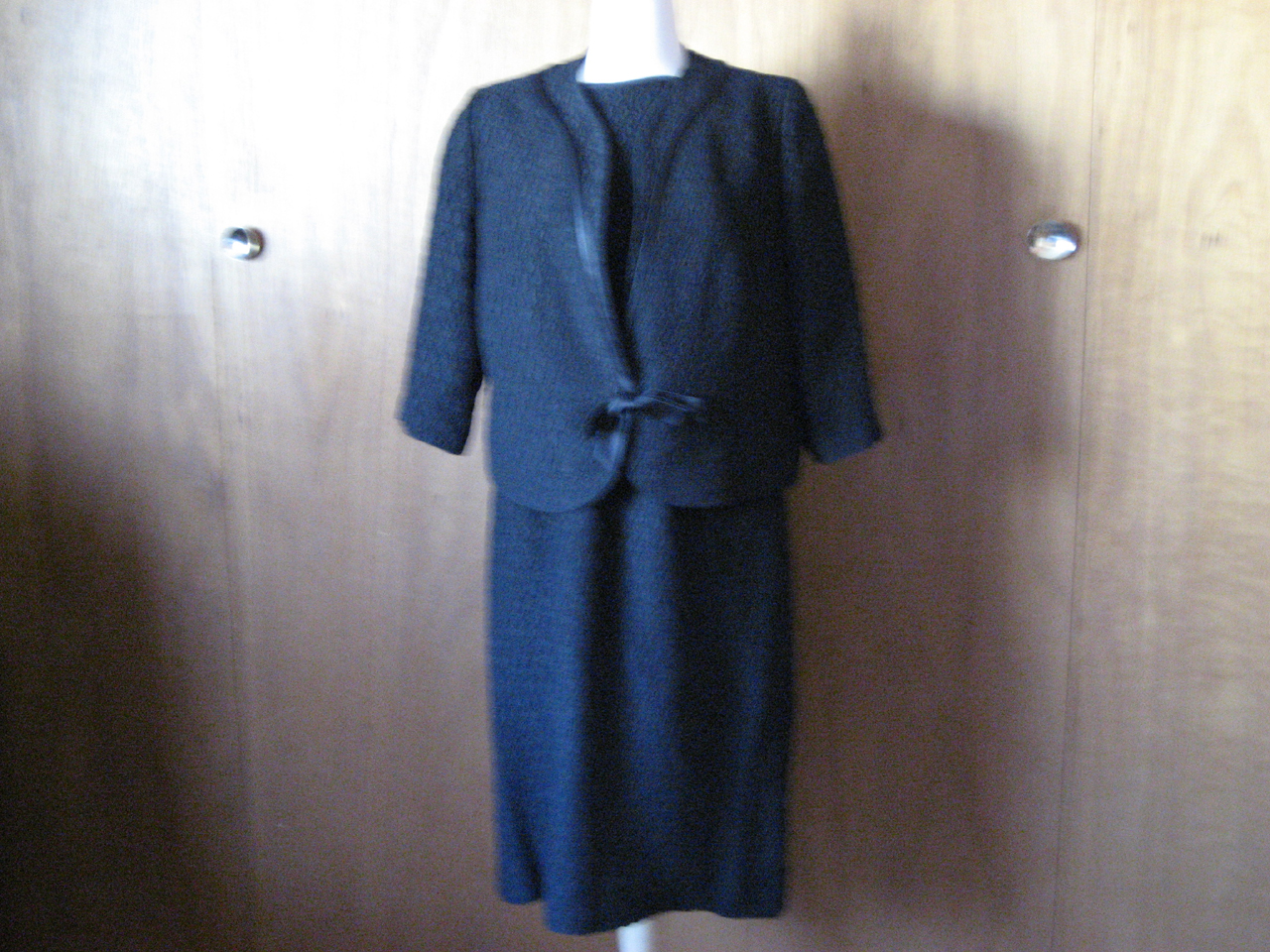 Leslie Pomer Black Suit Dress