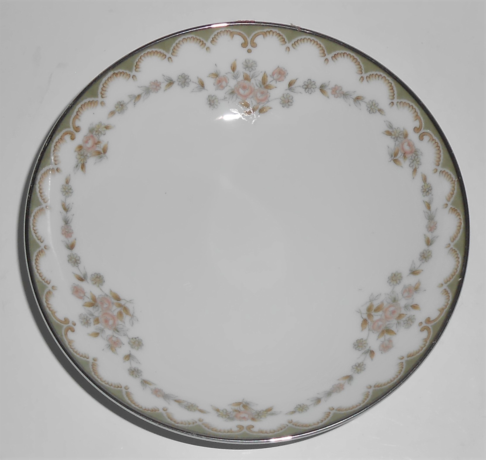 Noritake China Porcelain 5905 Garland w/Gold Fruit Bowl