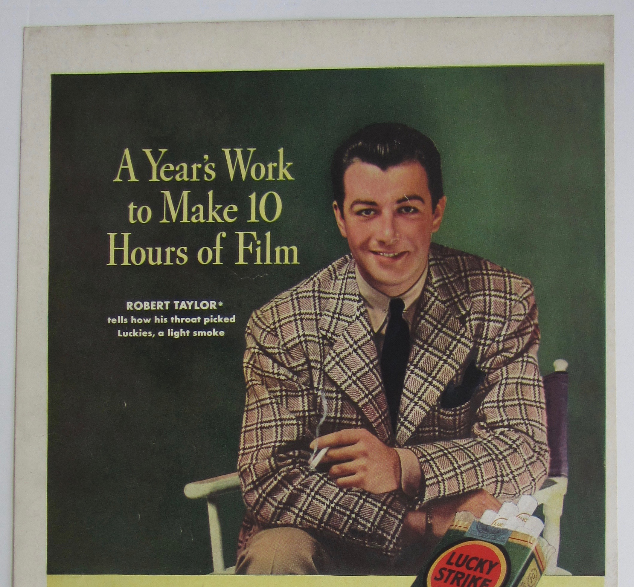 1937 Lucky Strike Cigarettes with Robert Taylor