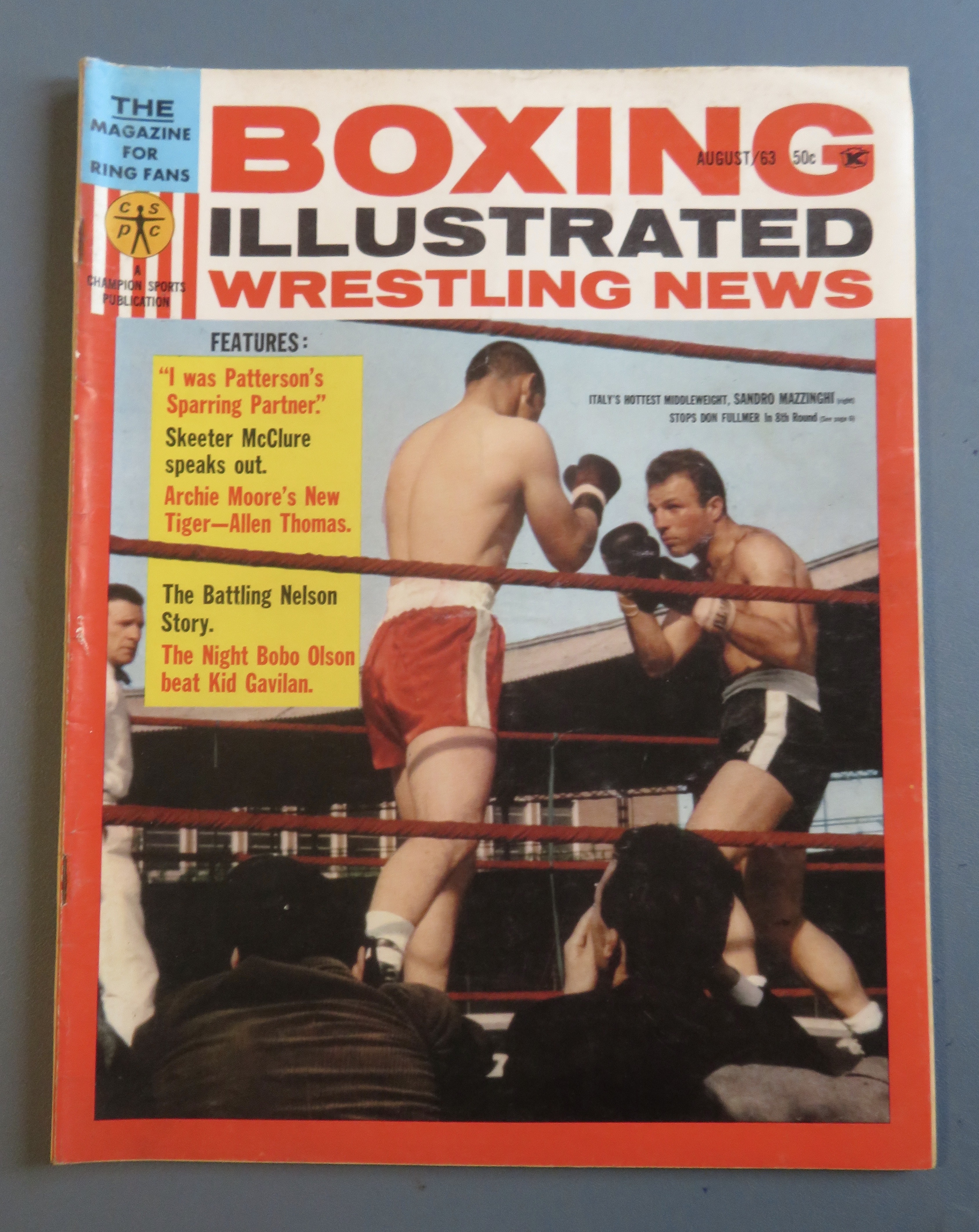 Boxing Illustrated Wrestling News Magazine August 1963