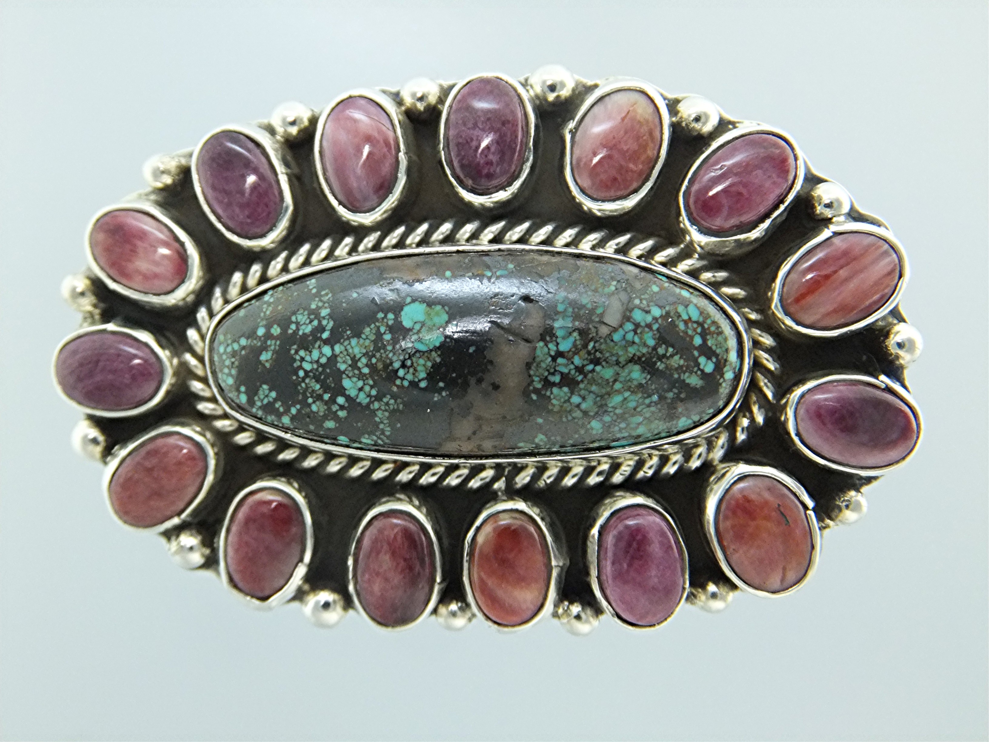 Carico Lake Turquoise Purple Spiny Oyster P Yazzie Ring