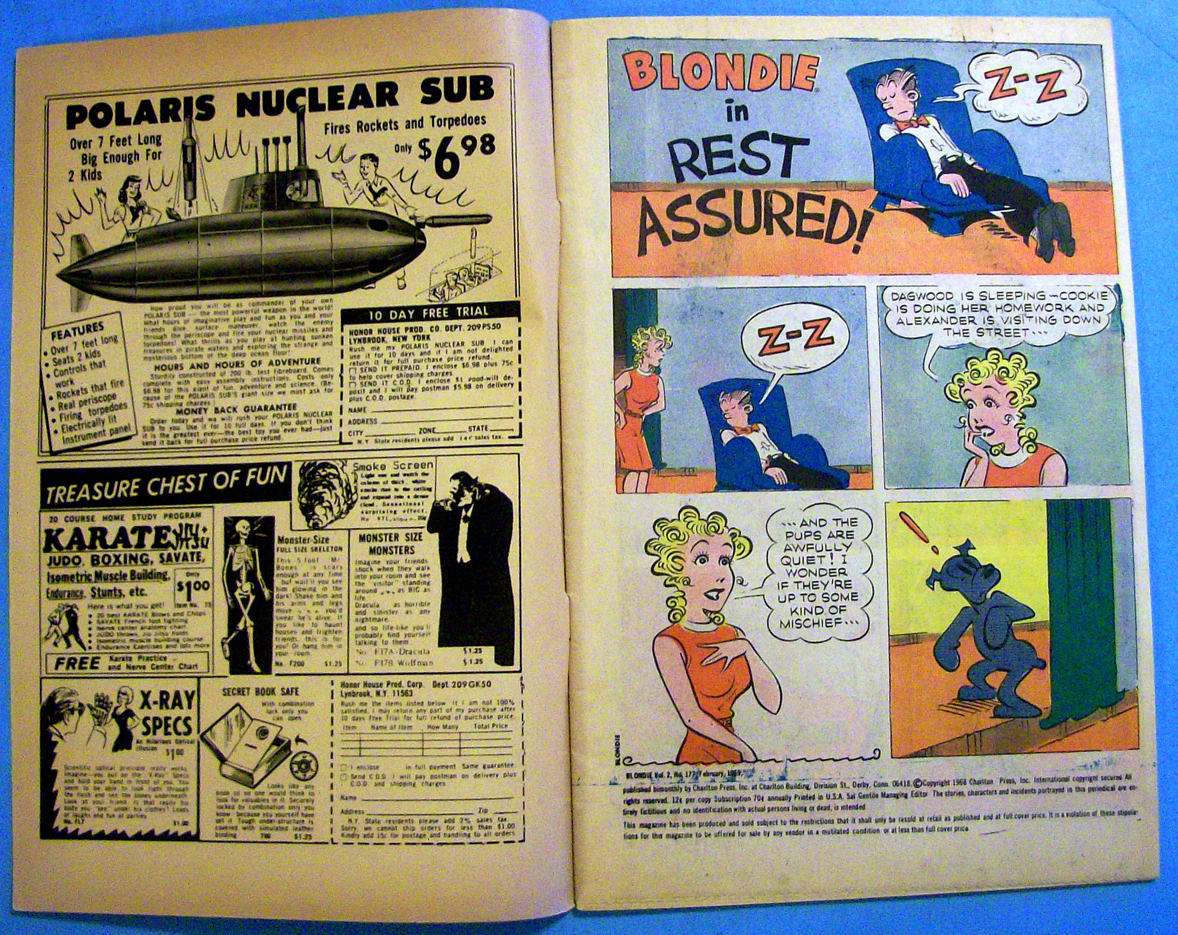 Blondie Comic #177 February 1968 Rest Assured