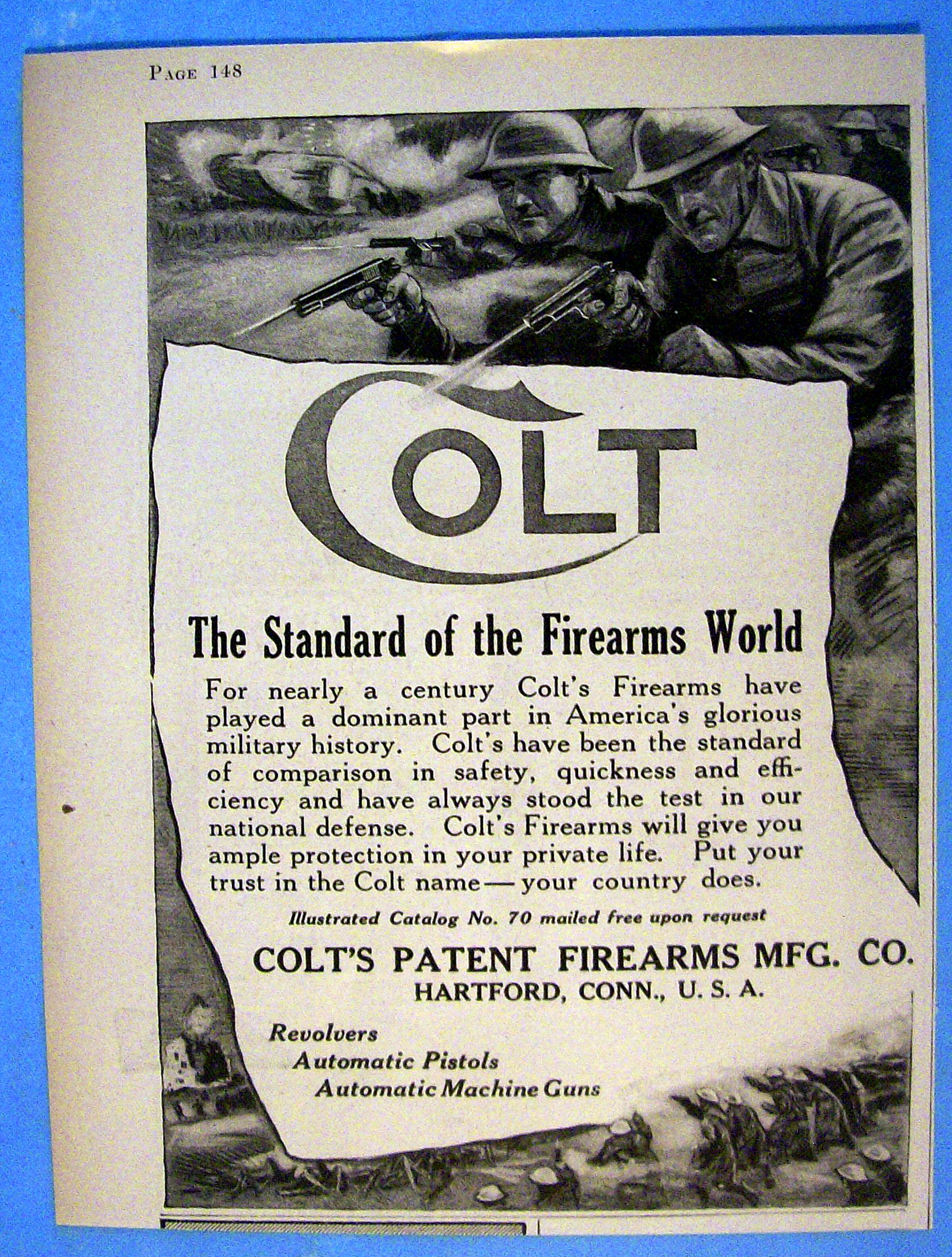 1918 Colt Patent Firearms with Men Shooting