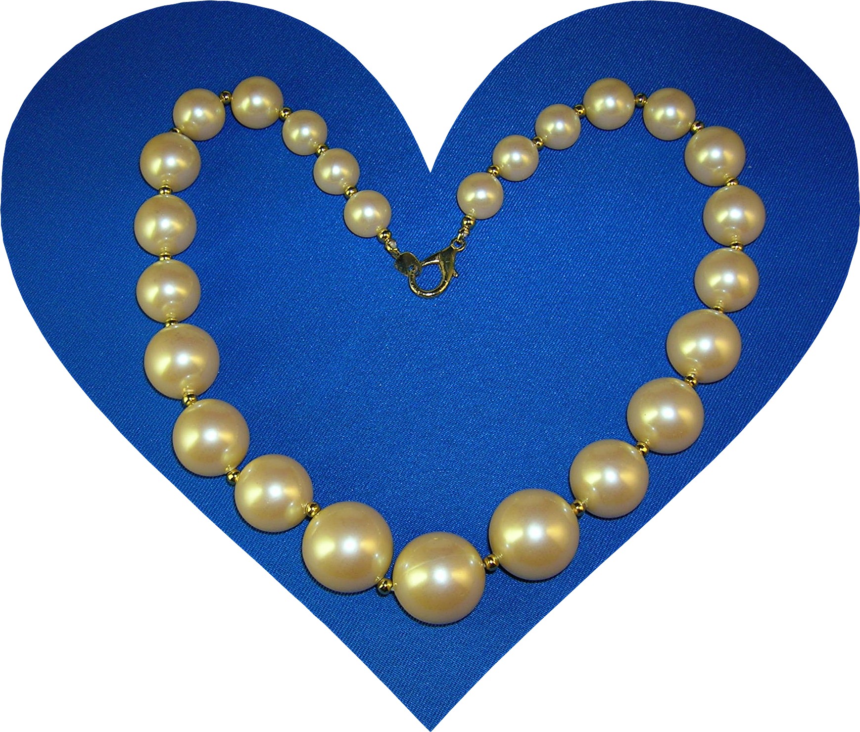 Graduated  Faux Pearl Gold Bead  Necklace