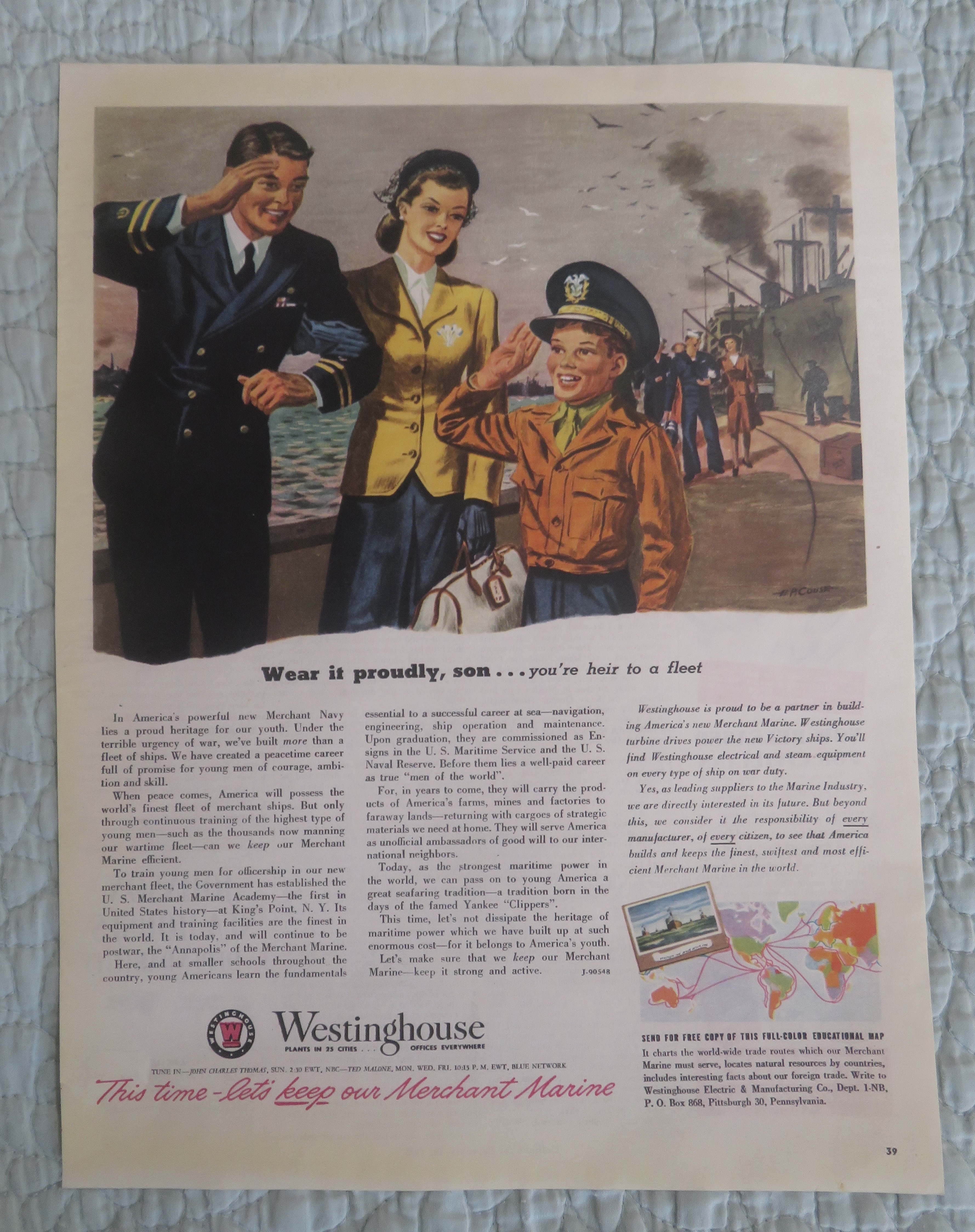1945 Westinghouse with U. S. Merchant Marine