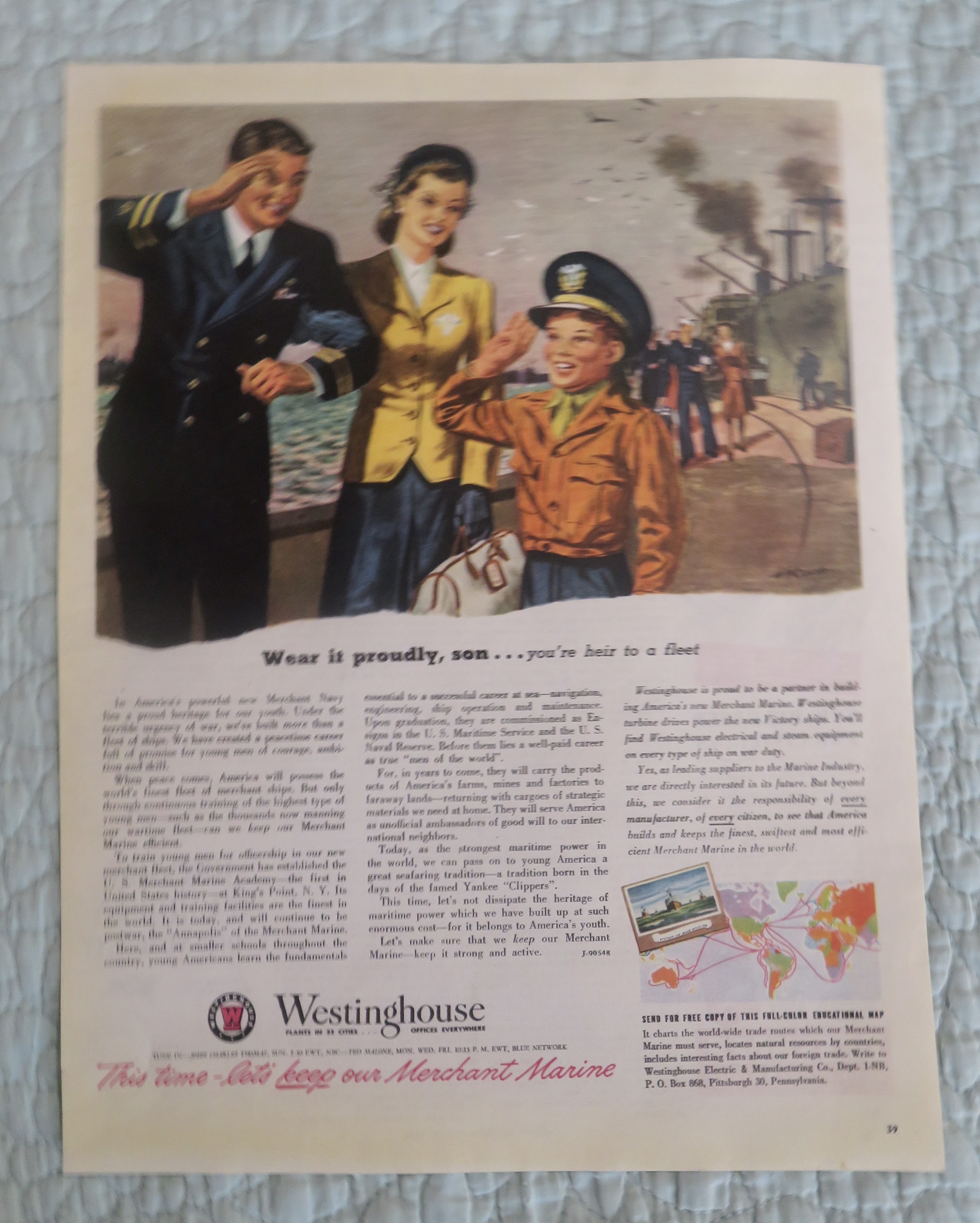 1945 Westinghouse with U. S. Merchant Marine