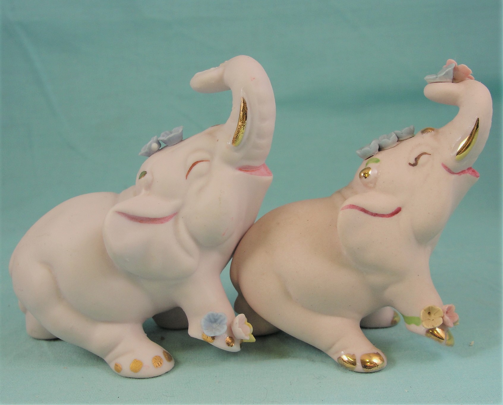 1950s Japan Pink Bisque Elephant