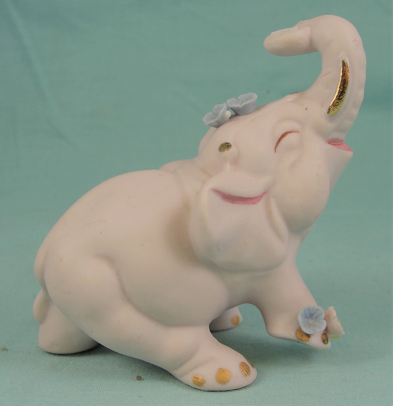 1950s Japan Pink Bisque Elephant