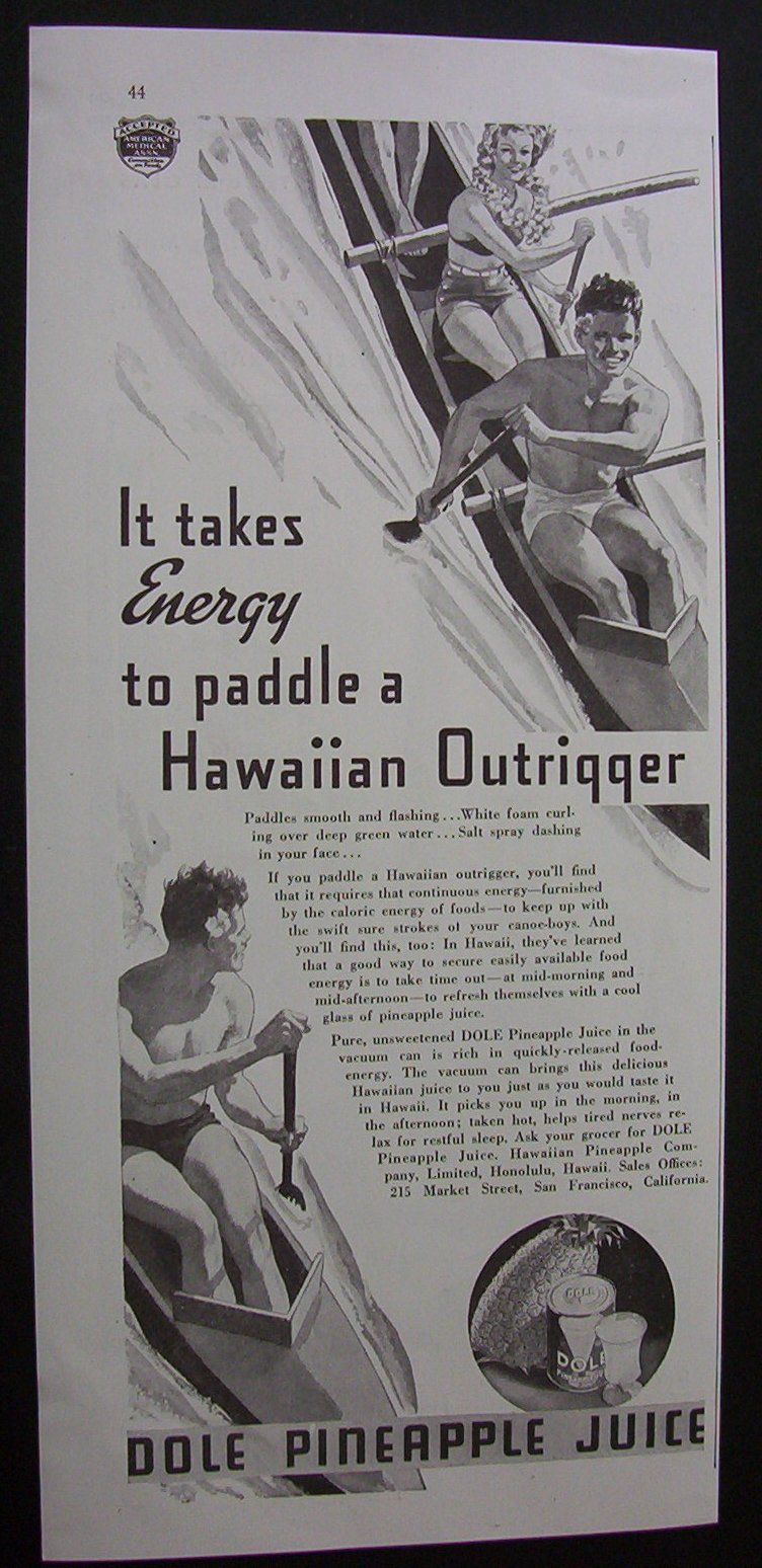 1935 Dole Pineapple Juice