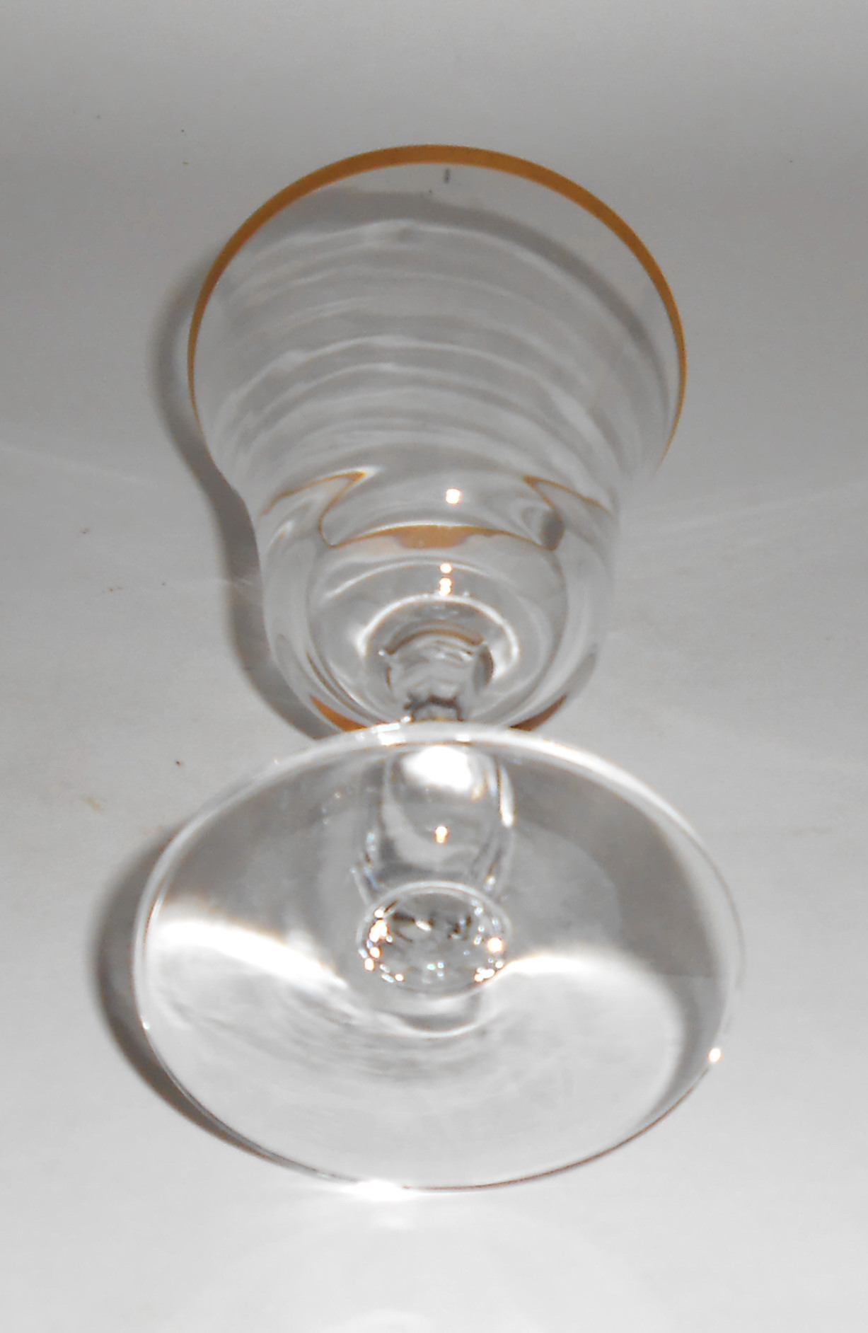 Franciscan / Tiffin Crystal Riviera Gold Wine Glass!