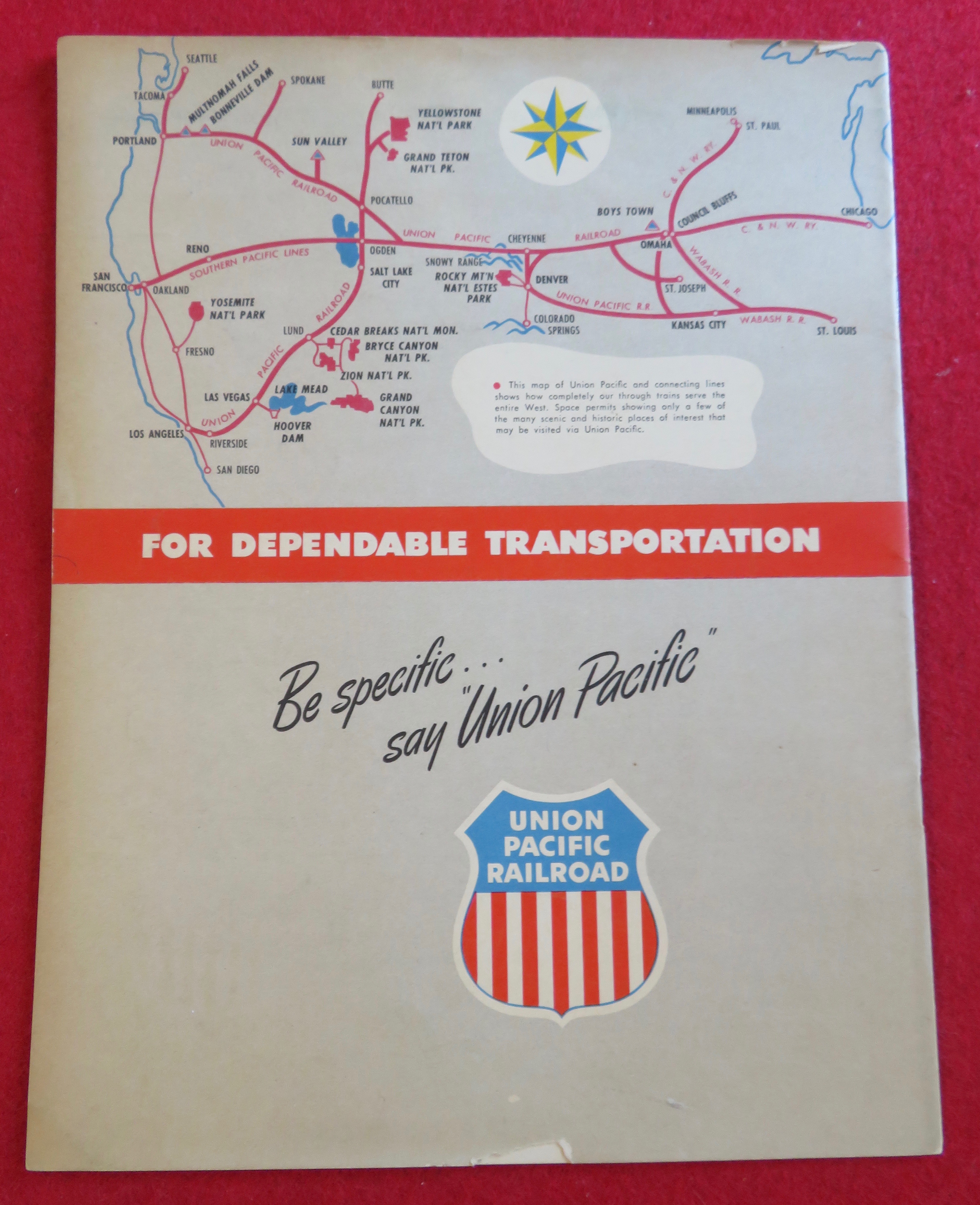 Scenic Vacation Regions Magazine 1952 Union Pacific