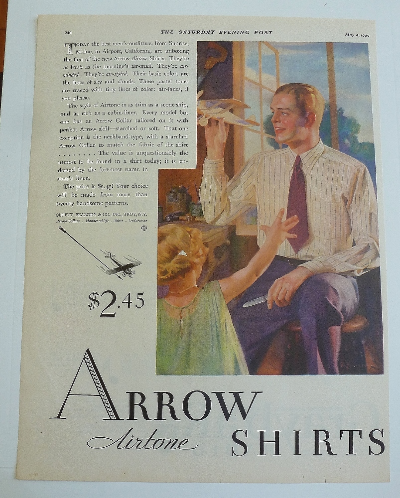 1929 Arrow Shirts With Man & Little Girl